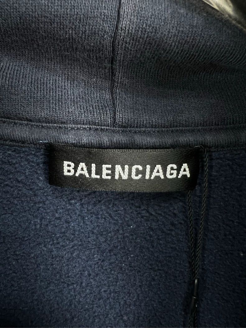 Balenciaga Balenciaga Dark Blue Hoodie with Logo - dmc Size US S / EU 44-46 / 1 - 4 Thumbnail
