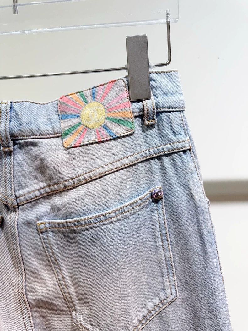 Chanel Chanel Rainbow Gradient Denim Pants - dmc Size US 38 / EU 54 - 4 Thumbnail
