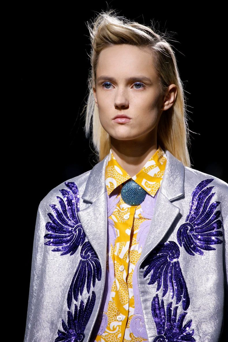 Dries Van Noten Dries Van Noten Sequined Wing Blazer Jacket - dmc Size US L / EU 52-54 / 3 - 3 Thumbnail