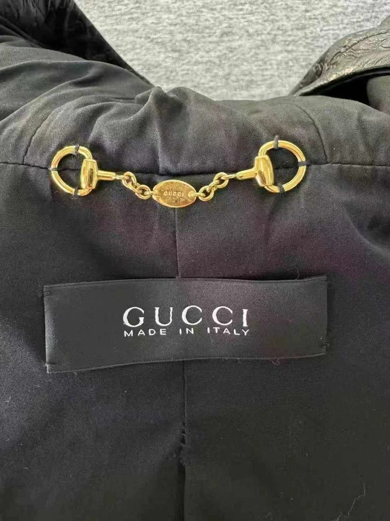 Gucci Gucci Hooded Leather Jacket with Logo Print - dmc Size US M / EU 48-50 / 2 - 4 Thumbnail