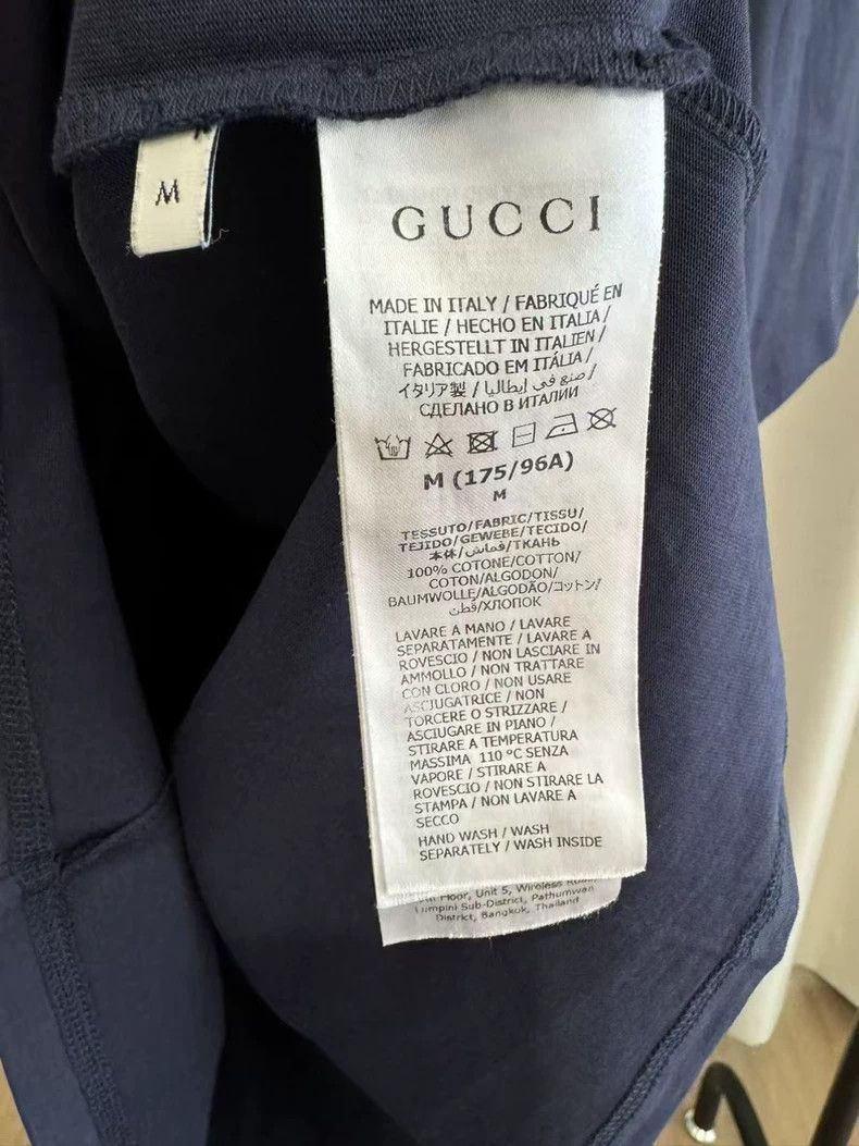 Gucci Gucci Dark Blue 1921 Series Logo T-Shirt - dmc Size US M / EU 48-50 / 2 - 4 Thumbnail