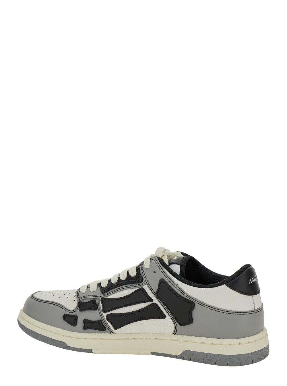 Amiri 'Skel Top Low' Grey Sneakers with Logo Patch on theTongue and Contrasting Details on the Side in Leather Man Size US 8 / EU 41 - 3 Thumbnail