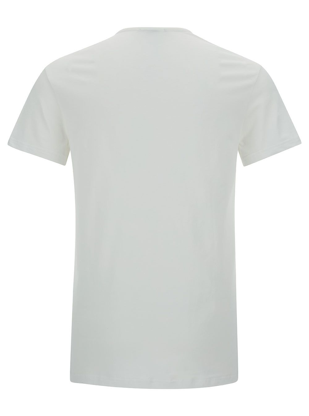 Versace White Crew Neck T-Shirt with Medusa Print on Front in Stretch Cotton for Men Size US XL / EU 56 / 4 - 2 Thumbnail