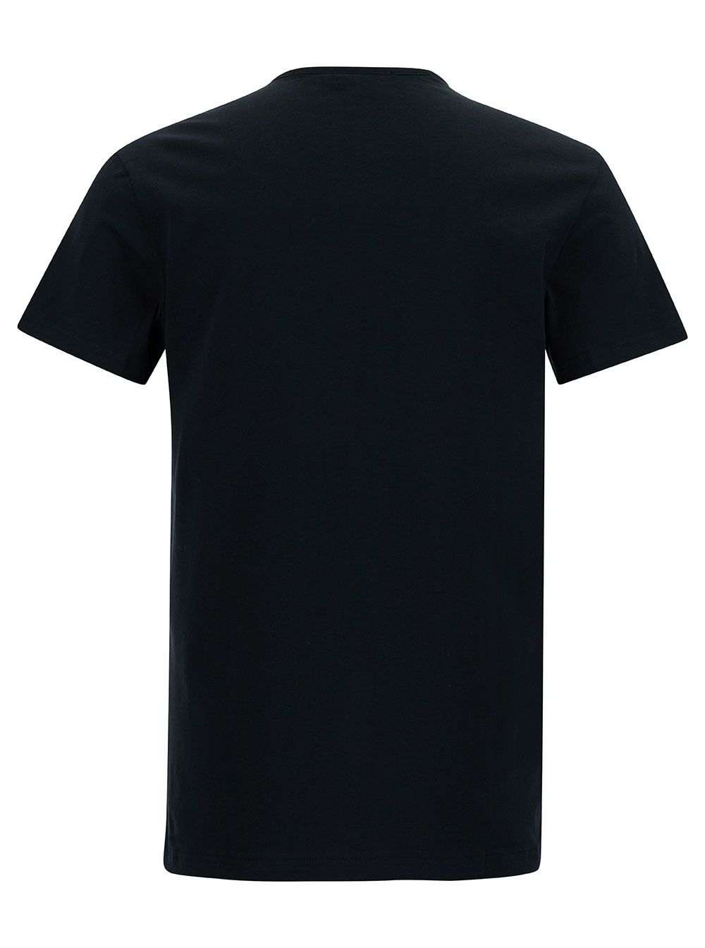 Versace Black Crew Neck T-Shirt with Medusa Print in Stretch Cotton for Men Size US L / EU 52-54 / 3 - 2 Thumbnail