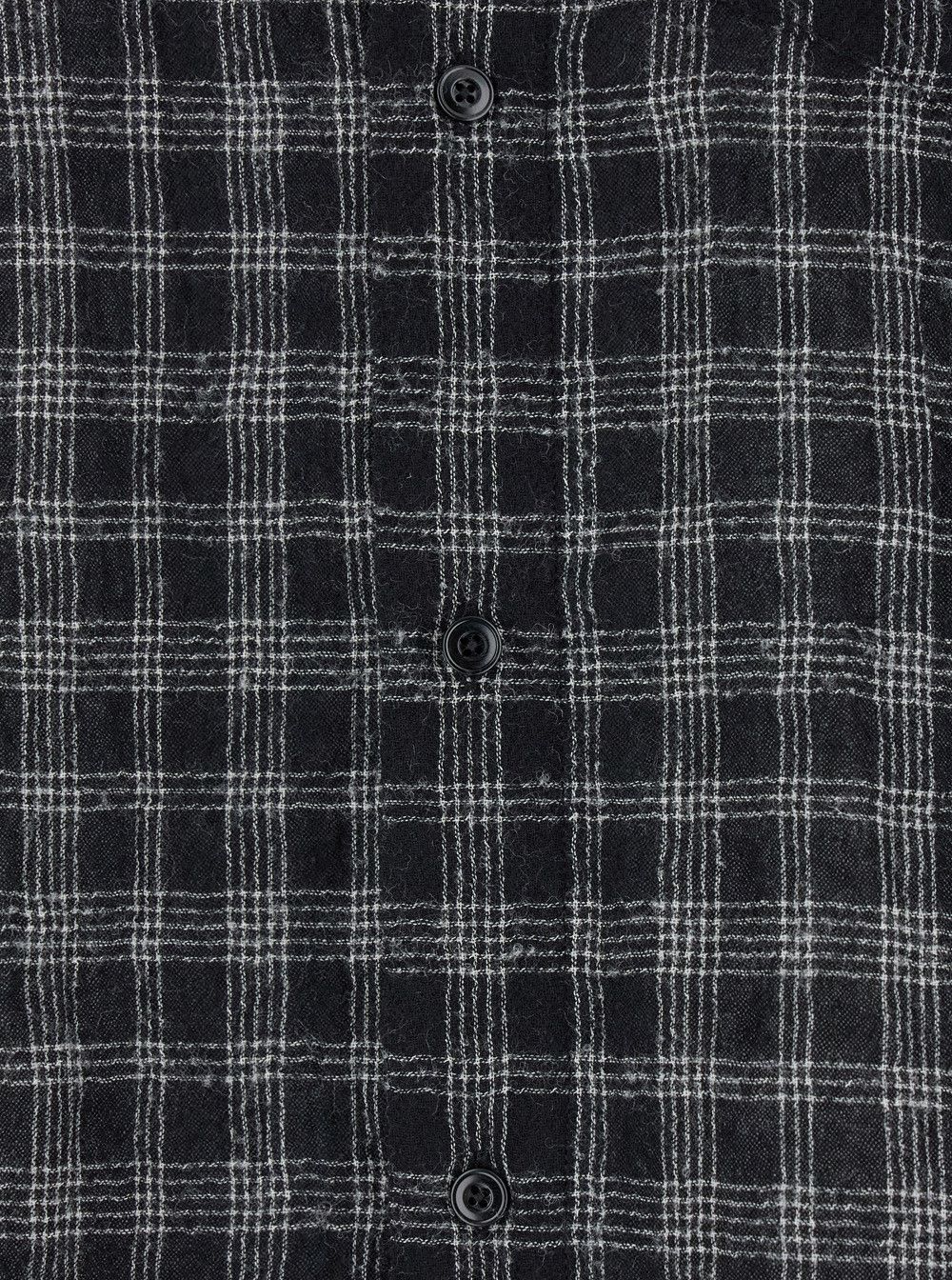 TONYWACK Black Shirt with Check Motif in Wool Blend Man Size US M / EU 48-50 / 2 - 3 Thumbnail