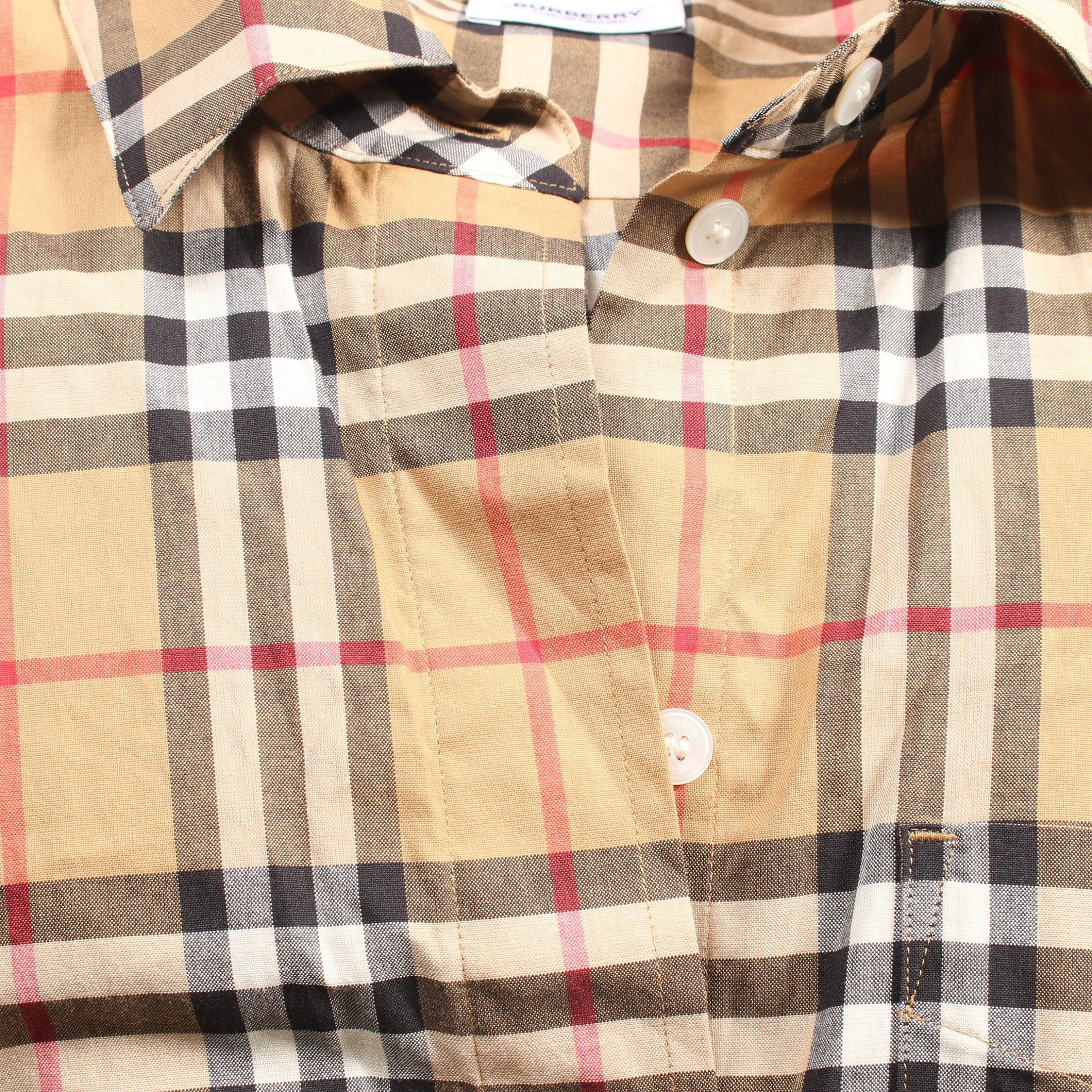 Burberry Burberry Nova Check Shirt Dress Cotton Beige Multicolor Size ONE SIZE - 6 Thumbnail