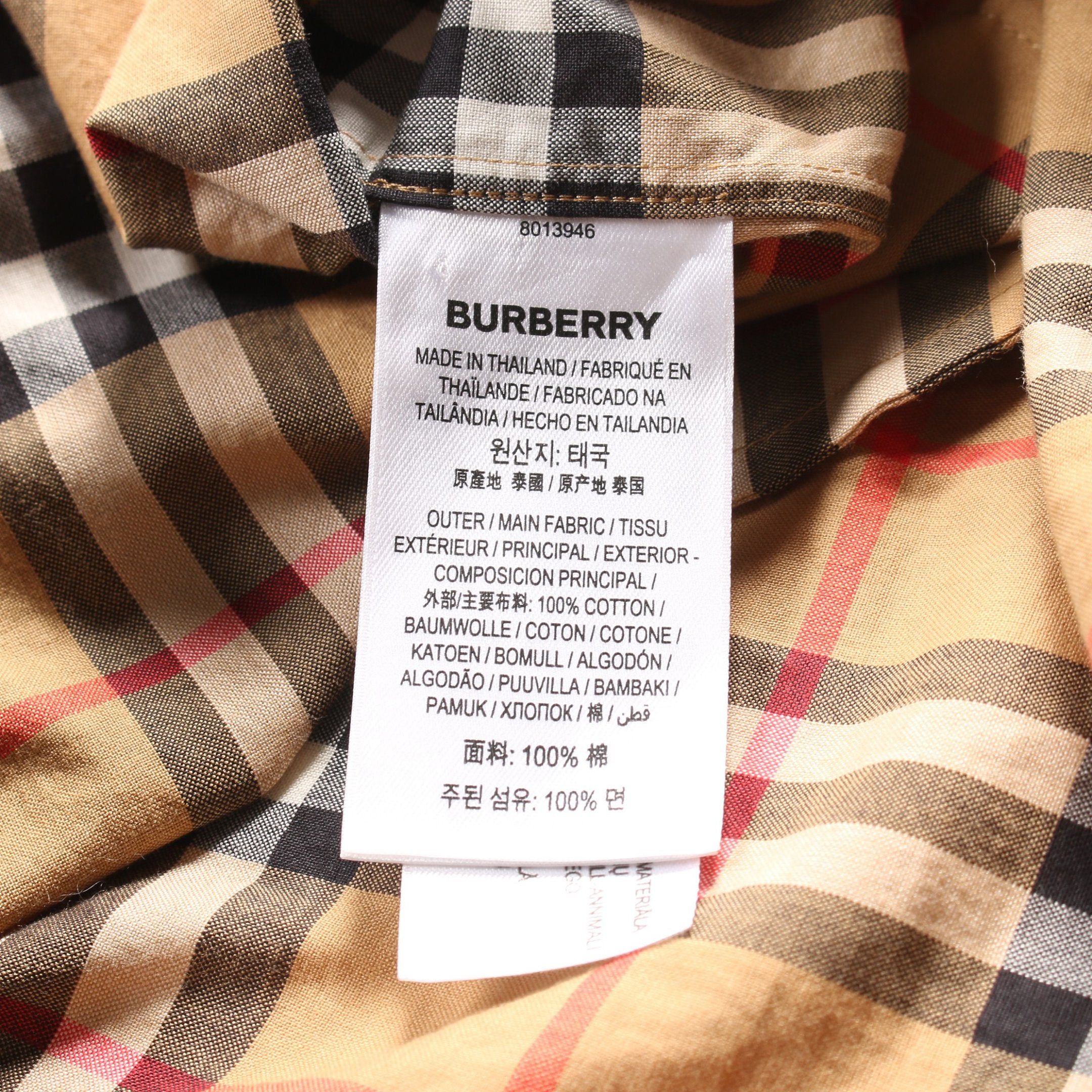 Burberry Burberry Nova Check Shirt Dress Cotton Beige Multicolor Size ONE SIZE - 4 Thumbnail