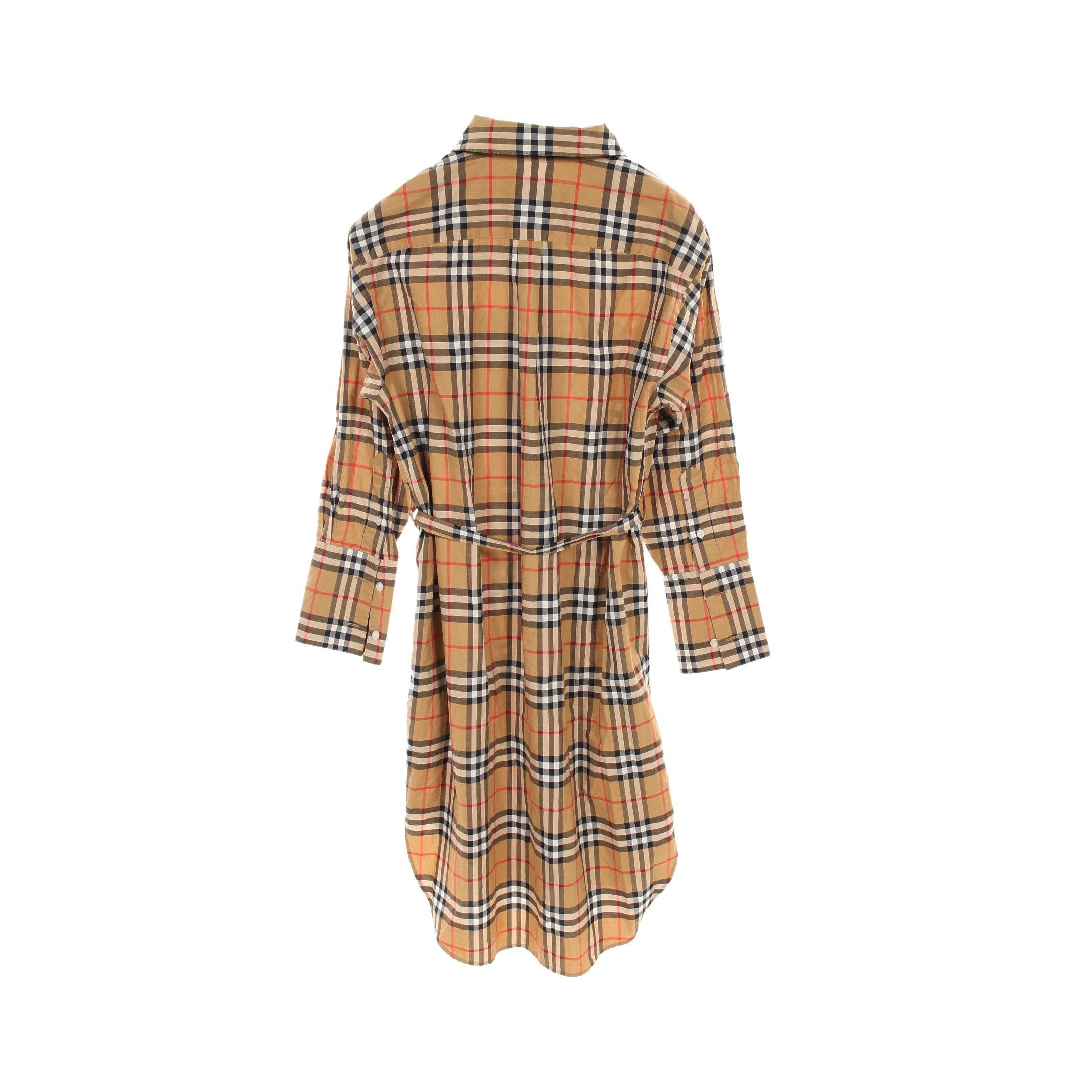 Burberry Burberry Nova Check Shirt Dress Cotton Beige Multicolor Size ONE SIZE - 2 Thumbnail
