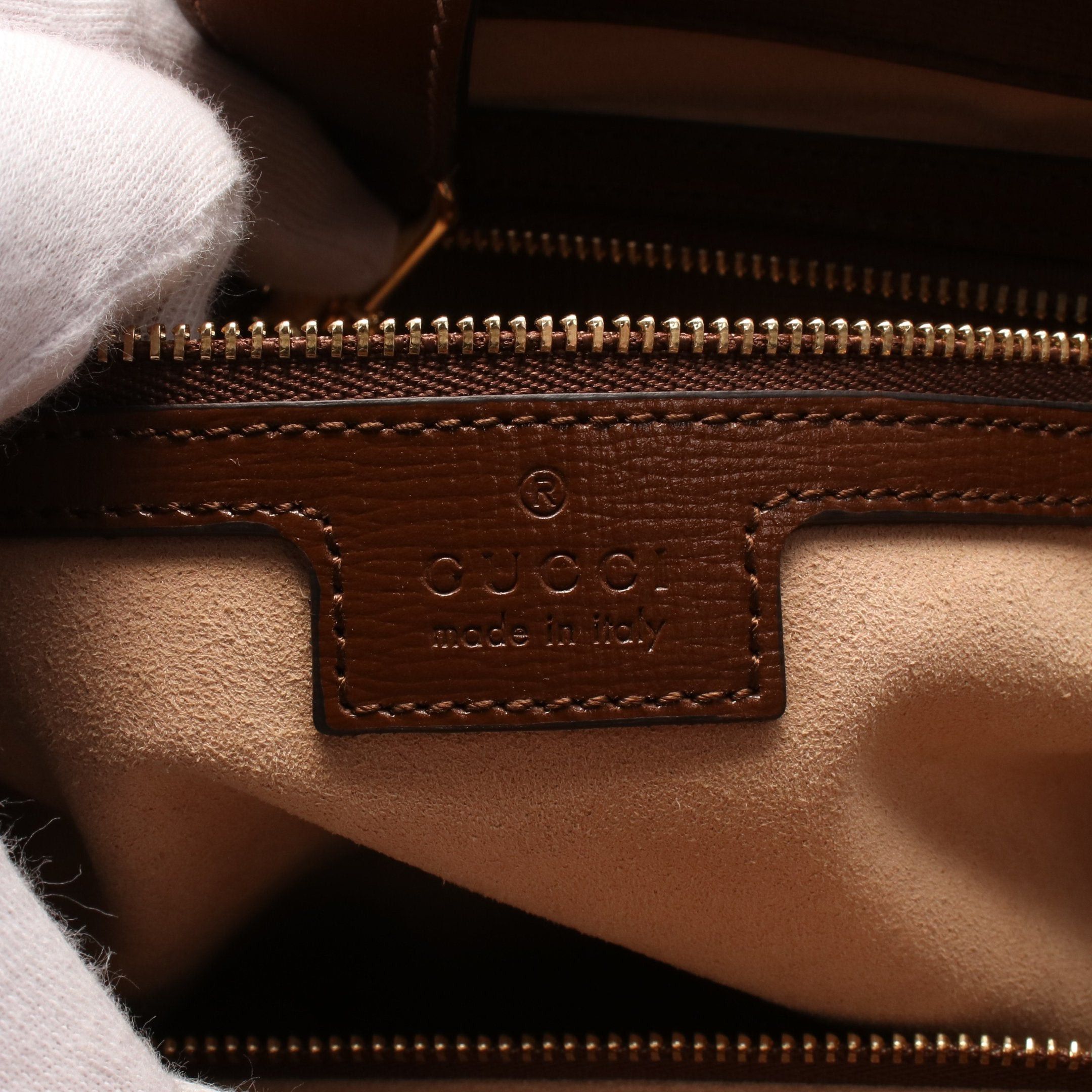 Gucci Gucci Jackie 1961 Gg Supreme Handbag Leather Beige Brown Multicolor Size ONE SIZE - 4 Thumbnail