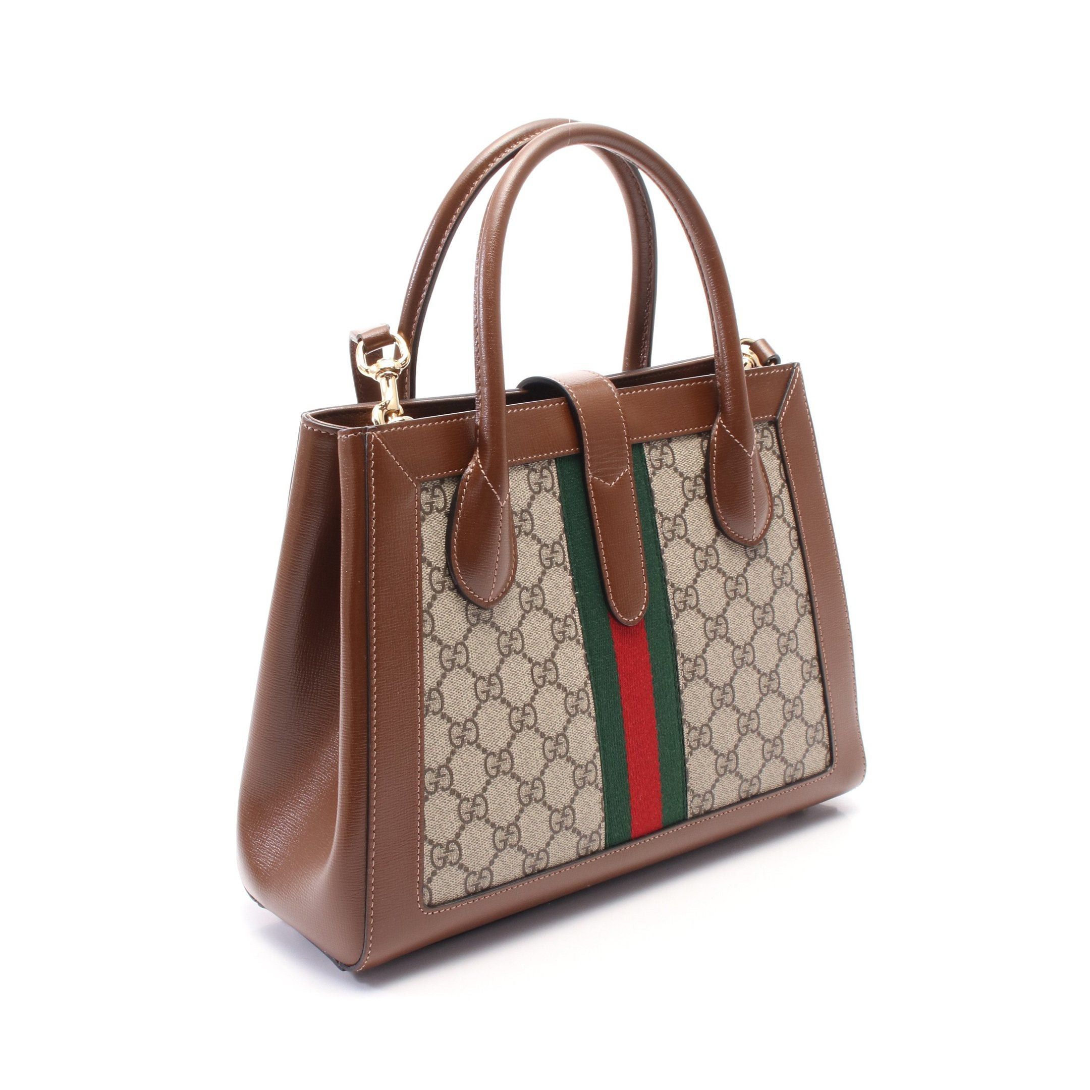 Gucci Gucci Jackie 1961 Gg Supreme Handbag Leather Beige Brown Multicolor Size ONE SIZE - 2 Thumbnail