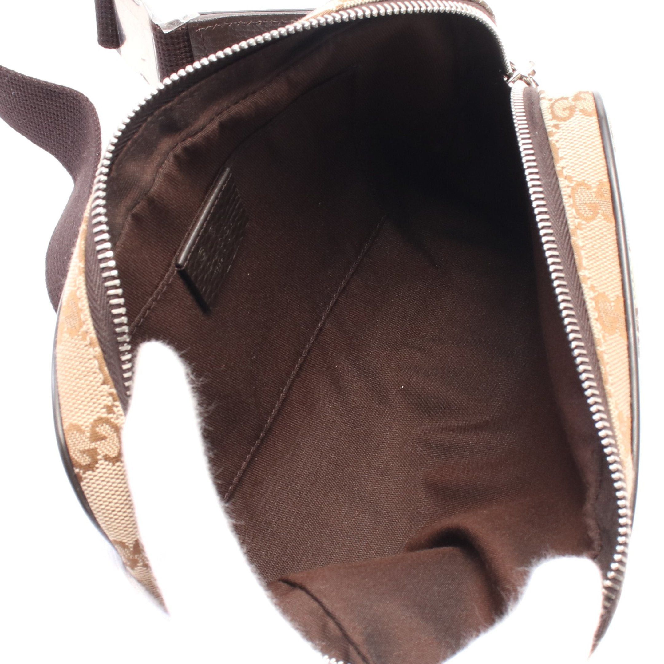 Gucci Gucci Body Bag Waist Canvas Leather Beige Dark Brown Size ONE SIZE - 3 Thumbnail