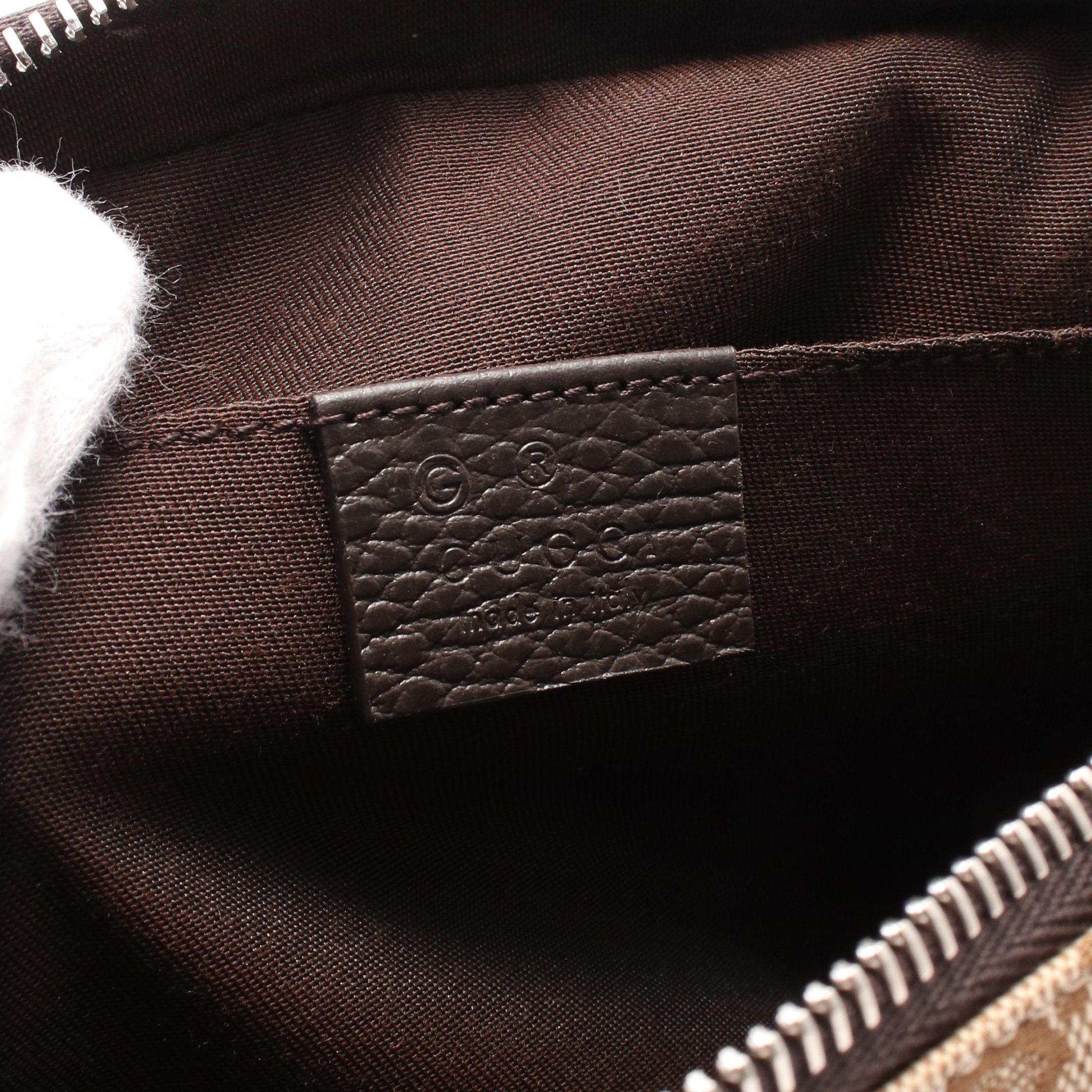 Gucci Gucci Body Bag Waist Canvas Leather Beige Dark Brown Size ONE SIZE - 4 Thumbnail