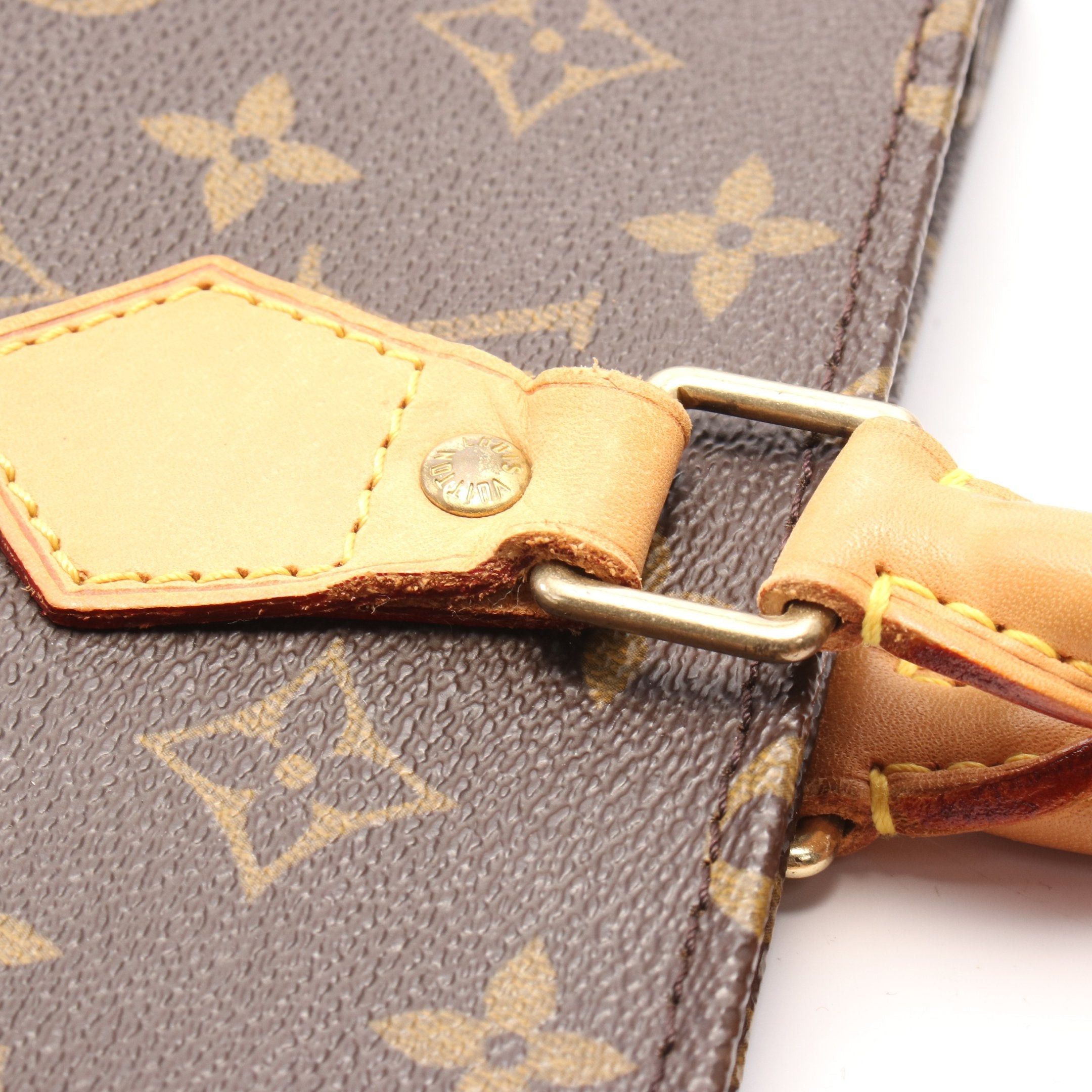 Louis Vuitton Louis Vuitton Sac Plat Monogram Handbag Tote Bag Leather Brown Size ONE SIZE - 9 Thumbnail