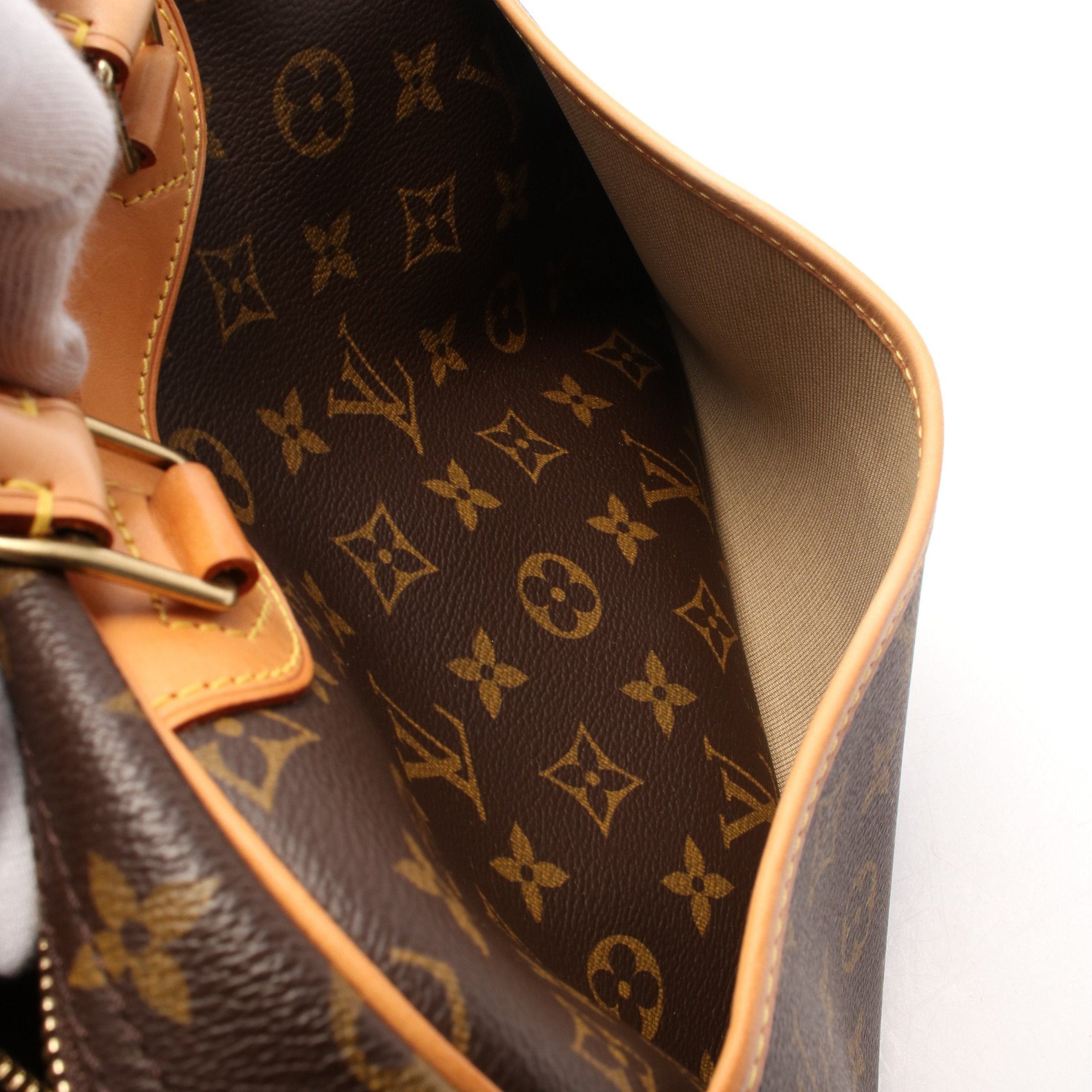 Louis Vuitton Louis Vuitton Trouville Monogram Handbag Leather Brown Size ONE SIZE - 6 Thumbnail