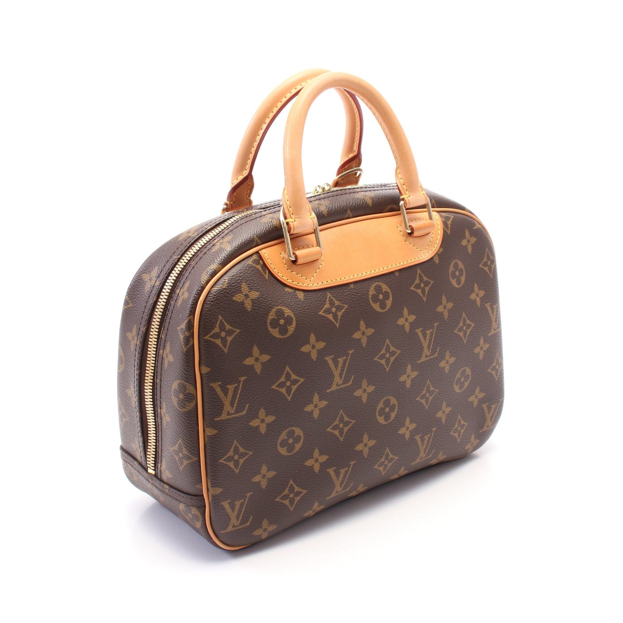 Louis Vuitton Louis Vuitton Trouville Monogram Handbag Leather Brown Size ONE SIZE - 2 Thumbnail