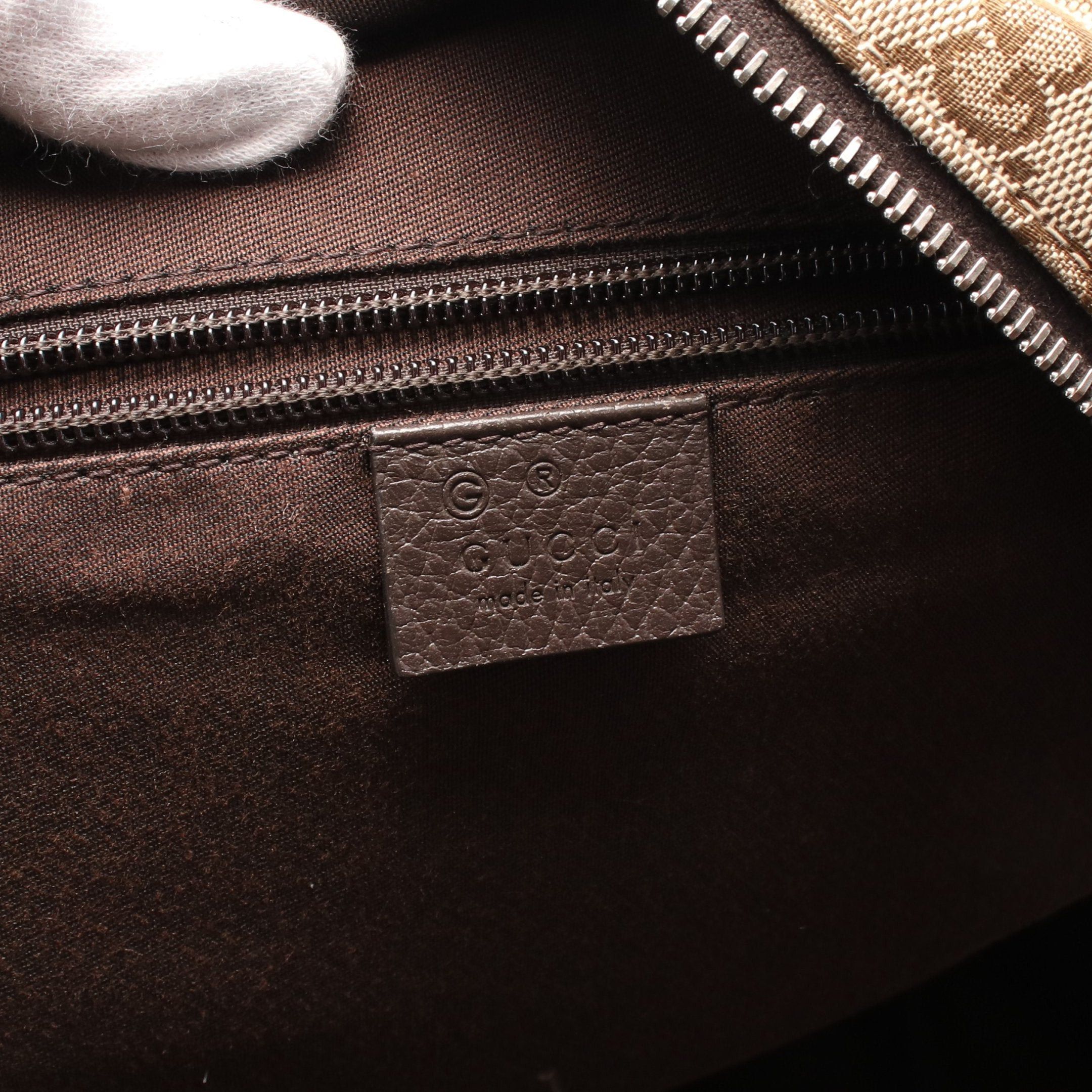 Gucci Gucci Gg Canvas Backpack Rucksack Leather Beige Dark Brown Size ONE SIZE - 4 Thumbnail