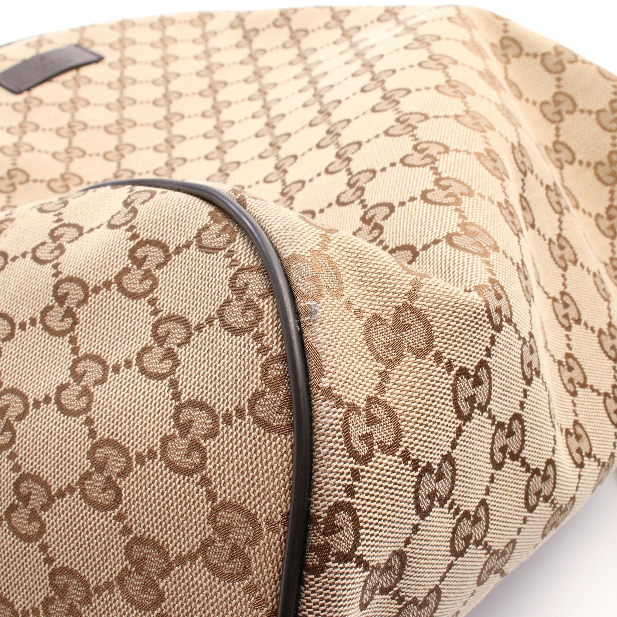 Gucci Gucci Gg Canvas Backpack Rucksack Leather Beige Dark Brown Size ONE SIZE - 5 Thumbnail