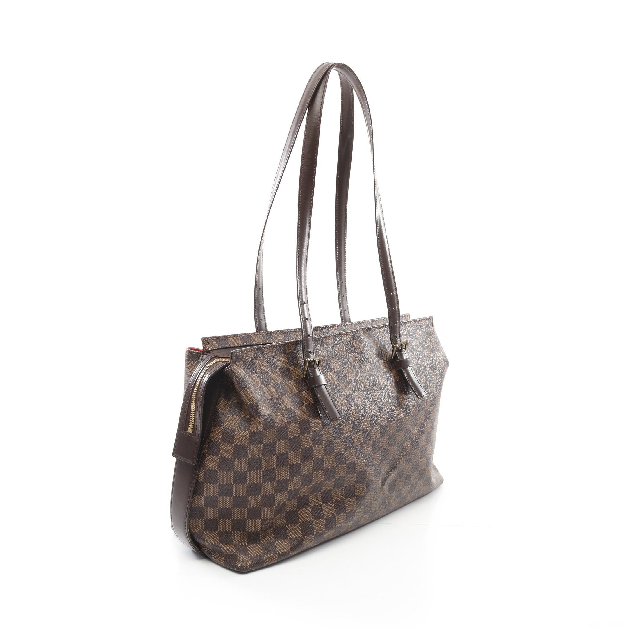 Louis Vuitton Louis Vuitton Chelsea Damier Ebene Shoulder Bag Tote Leather Brown Size ONE SIZE - 2 Thumbnail