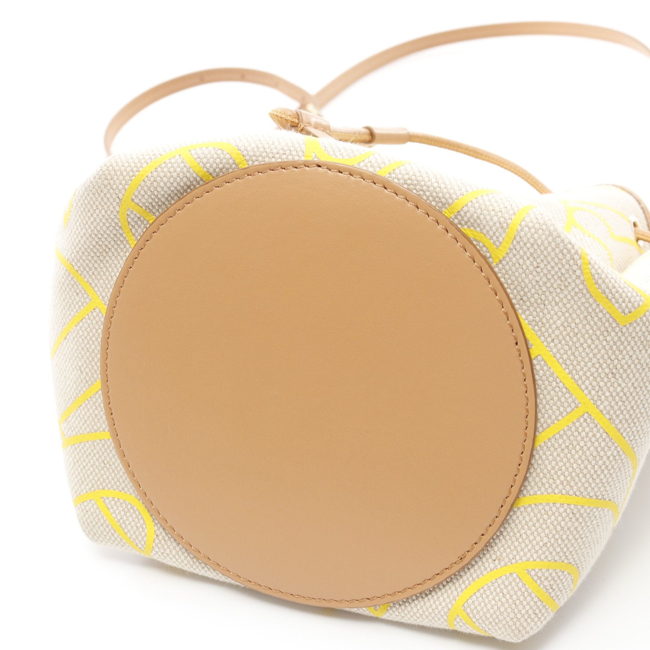 Burberry Burberry Peony Handbag Canvas Leather Light Beige Size ONE SIZE - 6 Thumbnail