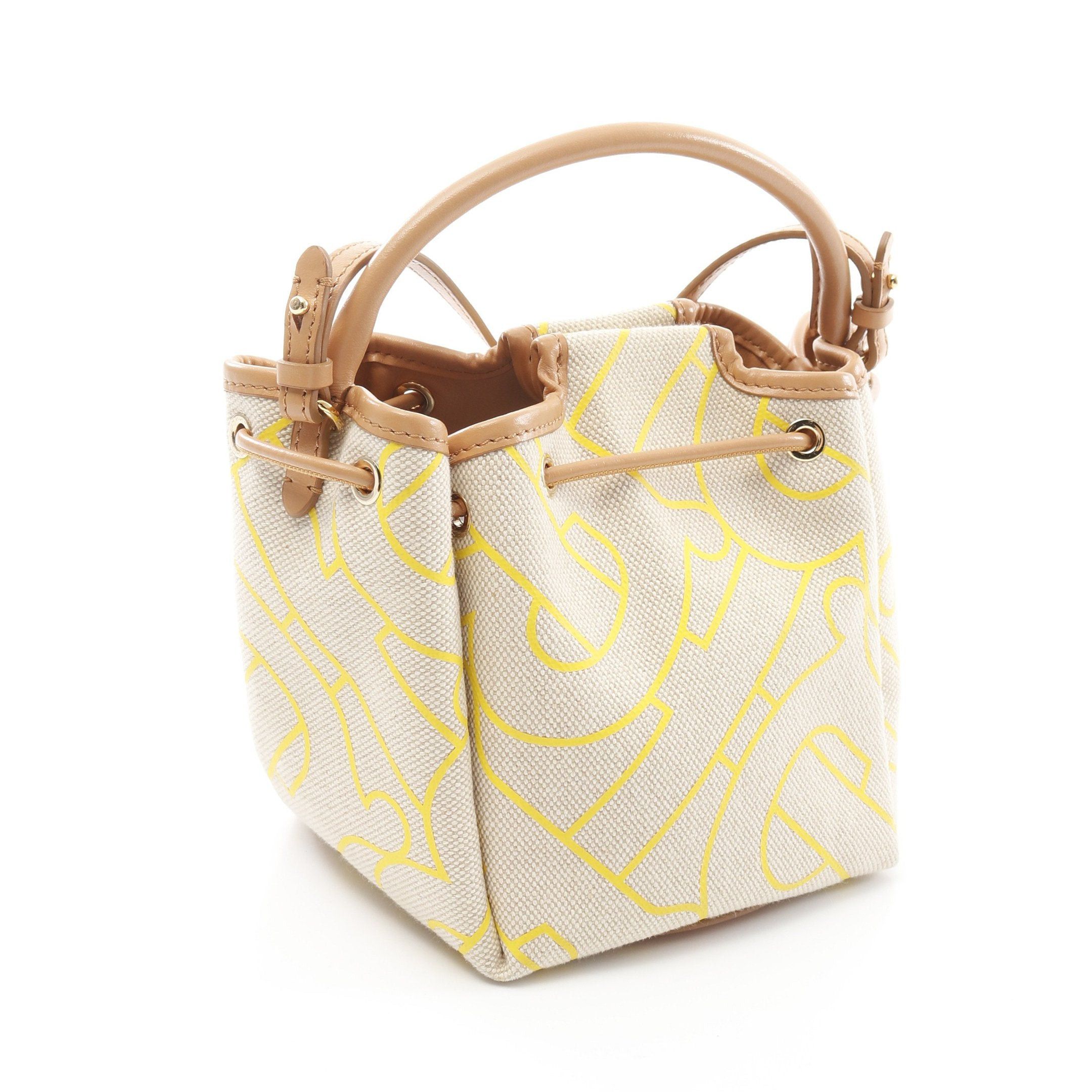 Burberry Burberry Peony Handbag Canvas Leather Light Beige Size ONE SIZE - 2 Thumbnail