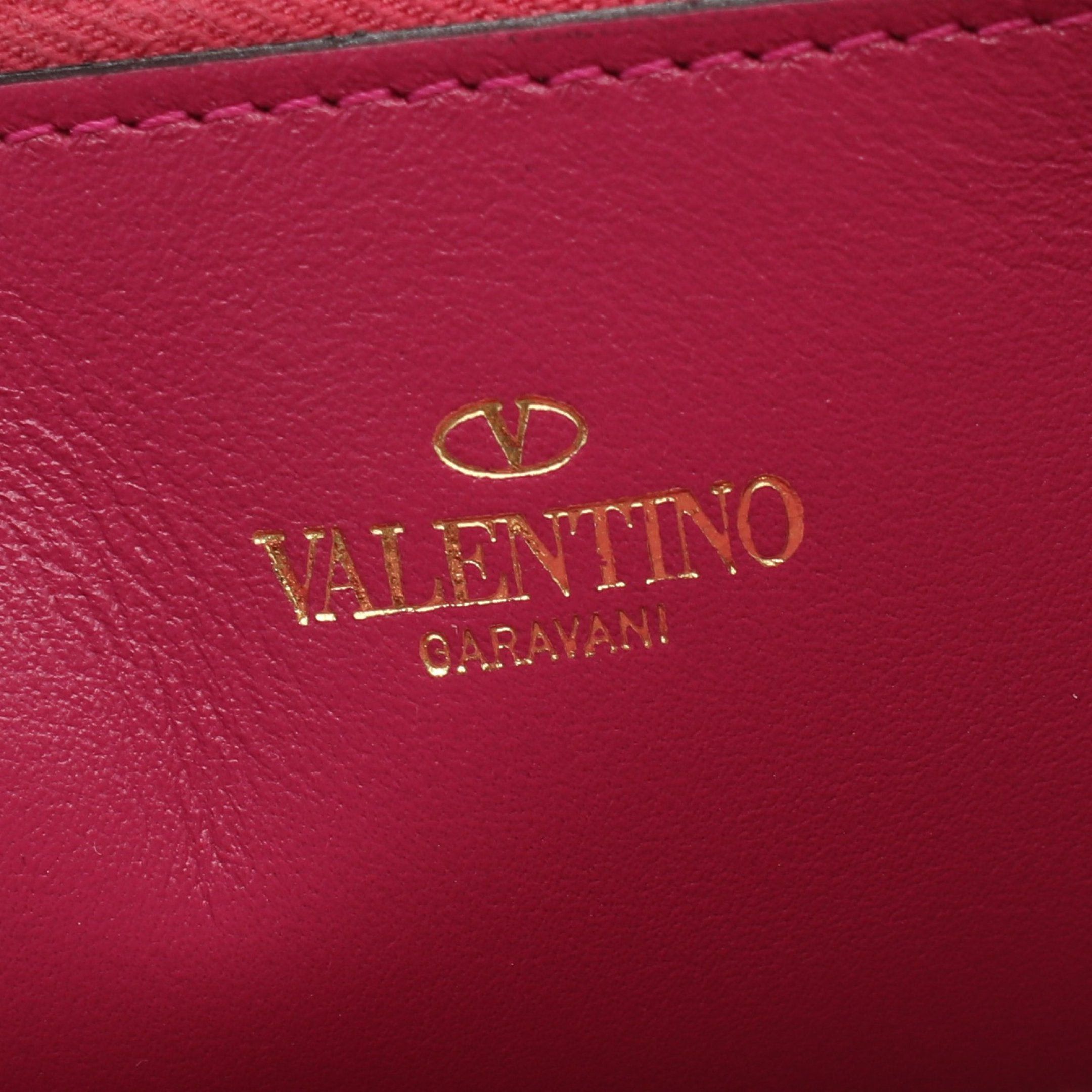 Valentino Valentino Rockstud Round Zipper Long Wallet Leather Pink Purple Size ONE SIZE - 4 Thumbnail