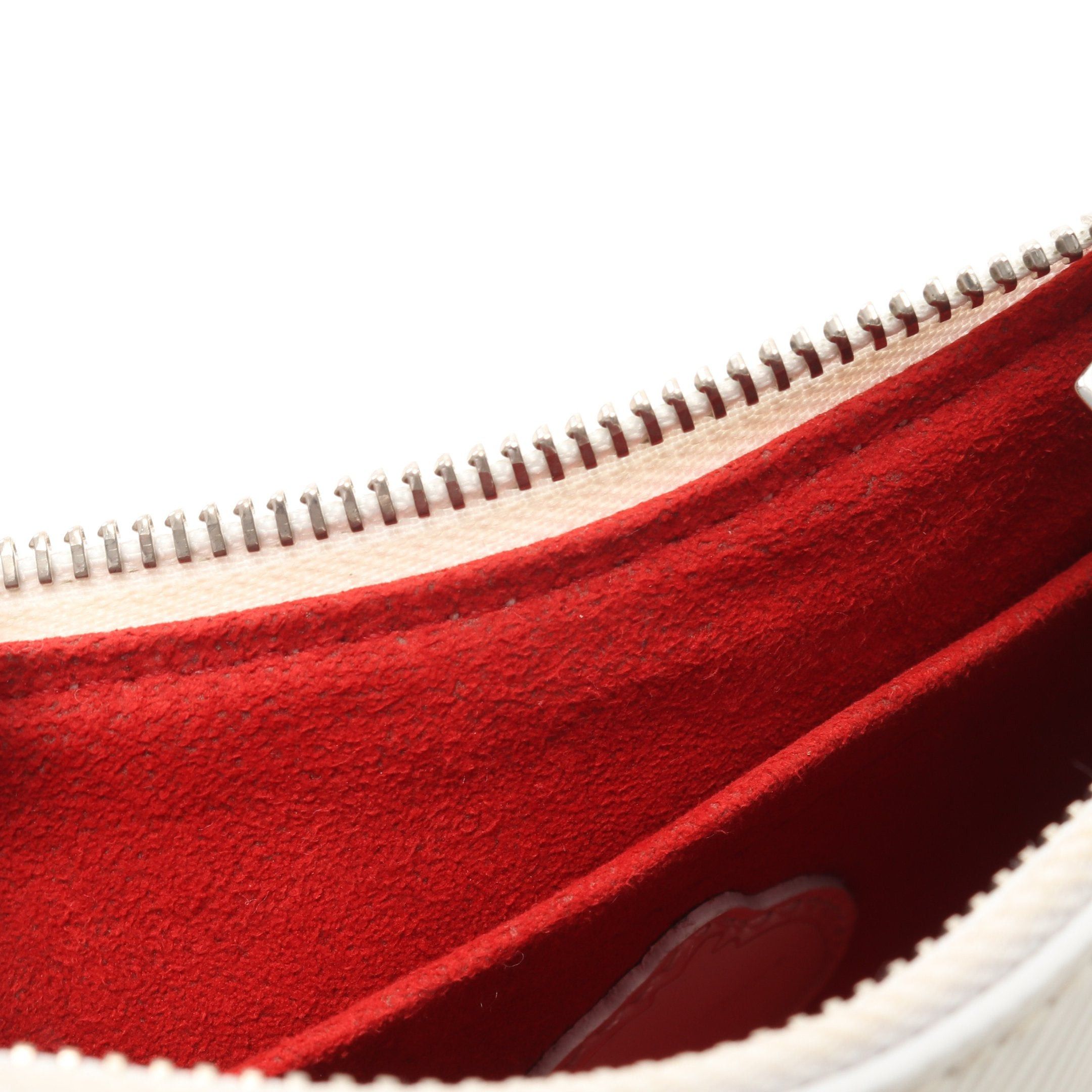 Louis Vuitton Louis Vuitton Louis Vuitton * Yayoi Kusama Malellini Epi Handbag Leather White Red Size ONE SIZE - 9 Thumbnail