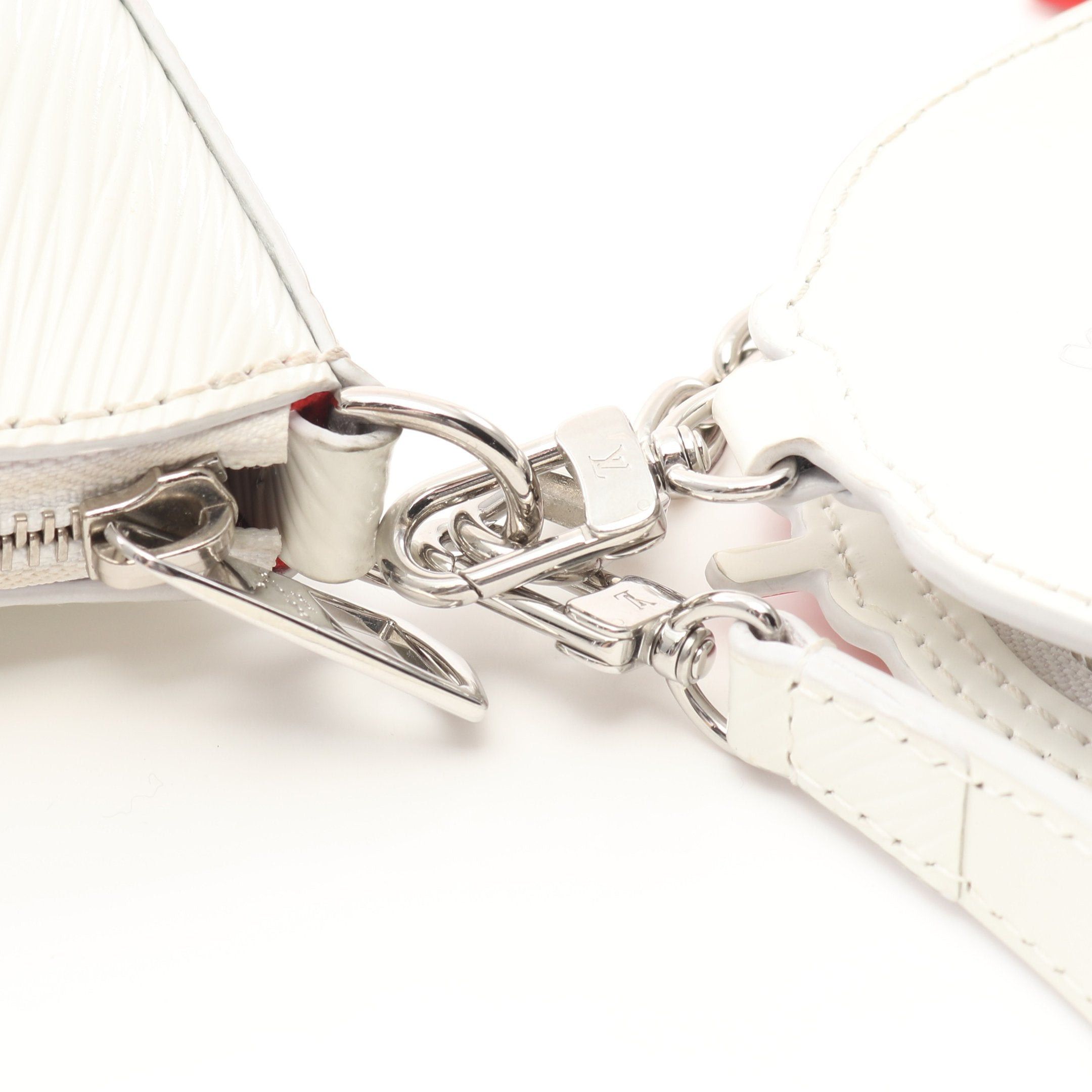 Louis Vuitton Louis Vuitton Louis Vuitton * Yayoi Kusama Malellini Epi Handbag Leather White Red Size ONE SIZE - 7 Thumbnail