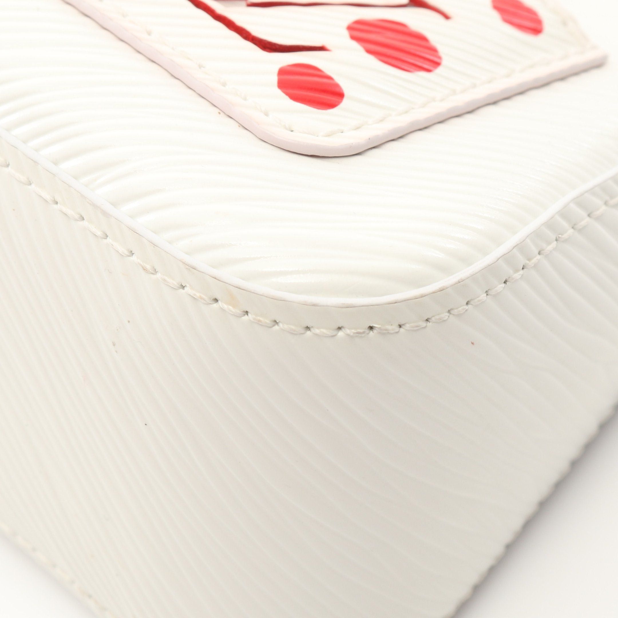 Louis Vuitton Louis Vuitton Louis Vuitton * Yayoi Kusama Malellini Epi Handbag Leather White Red Size ONE SIZE - 5 Thumbnail