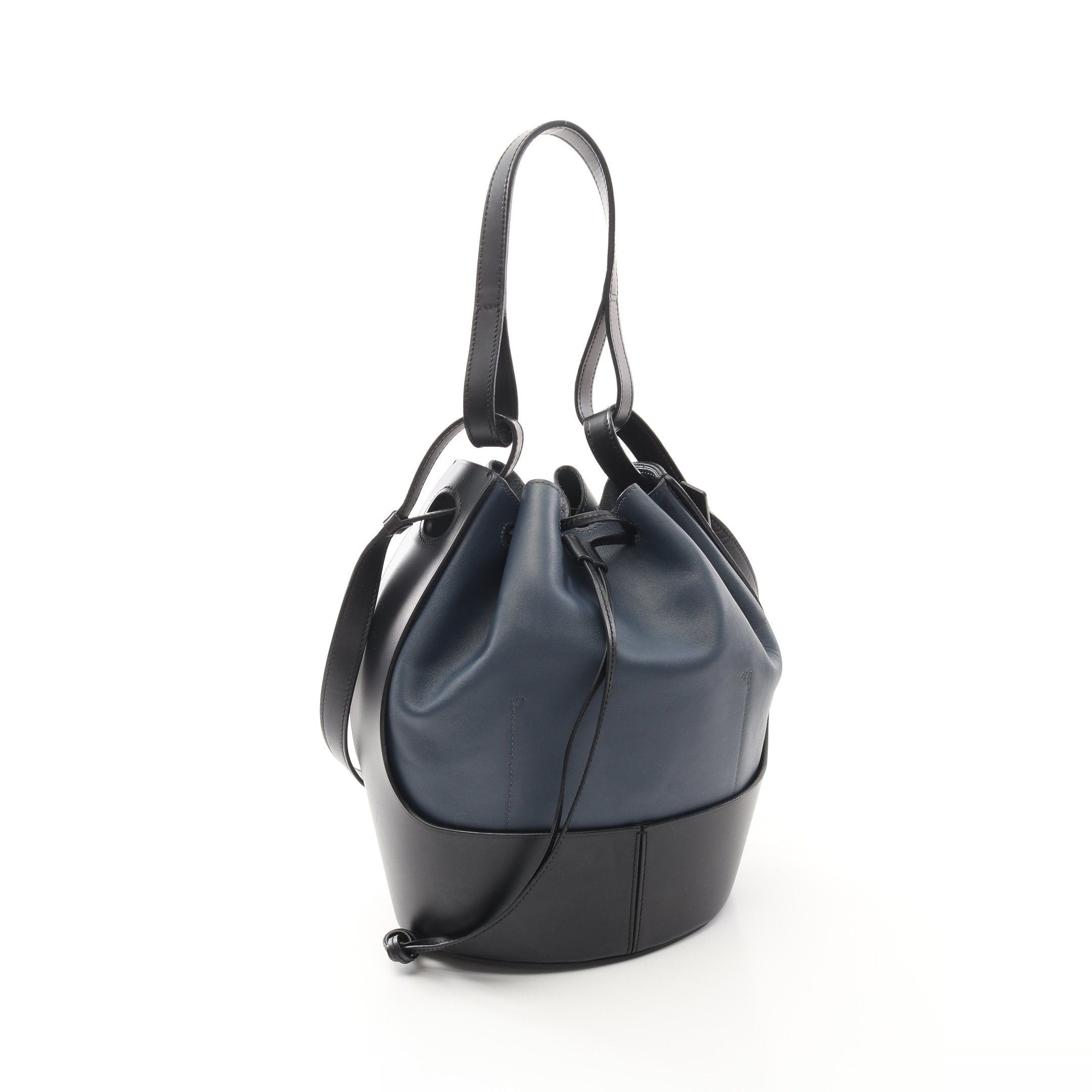 Loewe Loewe Balloon Bag Medium Shoulder Leather Navy Black Size ONE SIZE - 2 Thumbnail