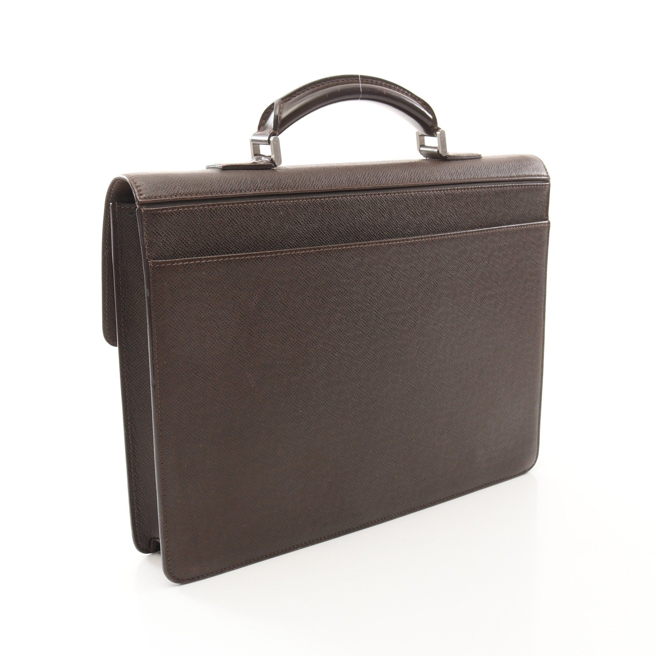 Louis Vuitton Louis Vuitton Laguito Taiga Grizzly Bear Briefcase Business Bag Leather Dark Brown Size ONE SIZE - 2 Thumbnail