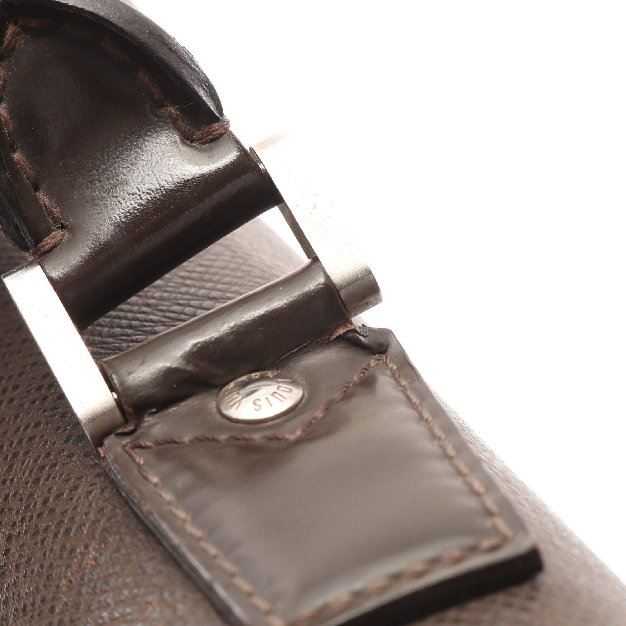 Louis Vuitton Louis Vuitton Laguito Taiga Grizzly Bear Briefcase Business Bag Leather Dark Brown Size ONE SIZE - 6 Thumbnail