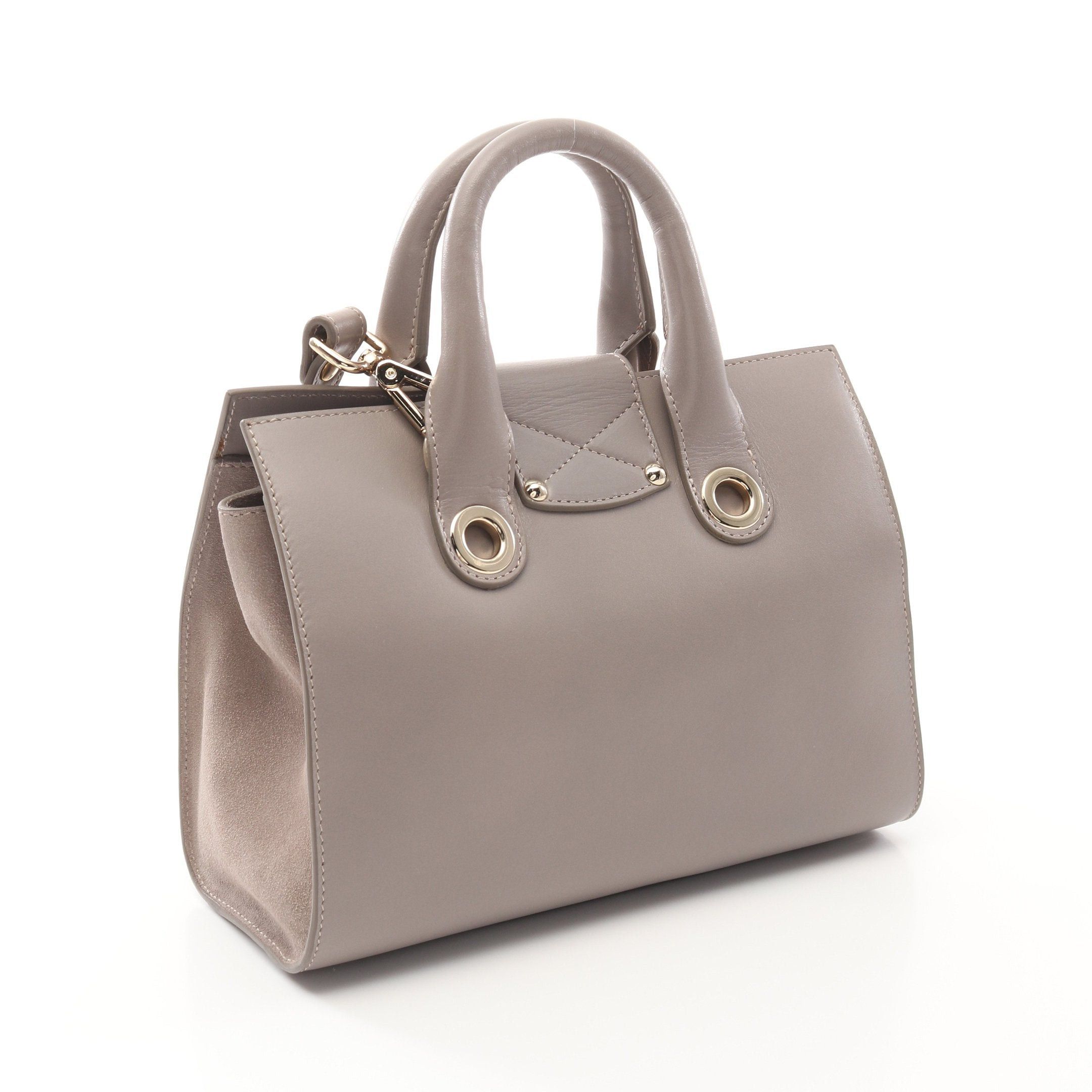 Jimmy Choo Jimmy Choo Riley S Small Handbag Leather Suede Gray Beige Size ONE SIZE - 2 Thumbnail
