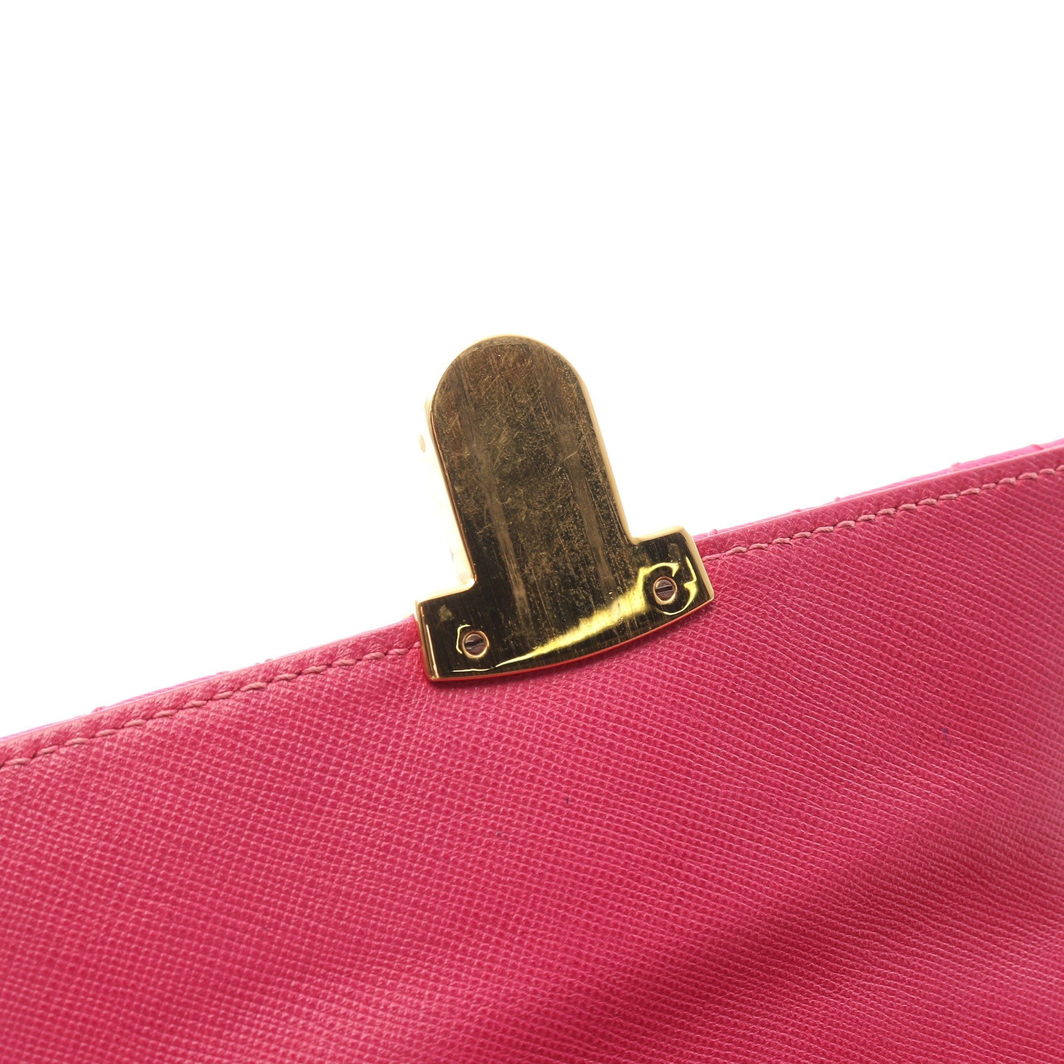 Prada Prada Tessuto Impuntu Chain Shoulder Bag Nylon Saffiano Leather Pink Size ONE SIZE - 11 Thumbnail