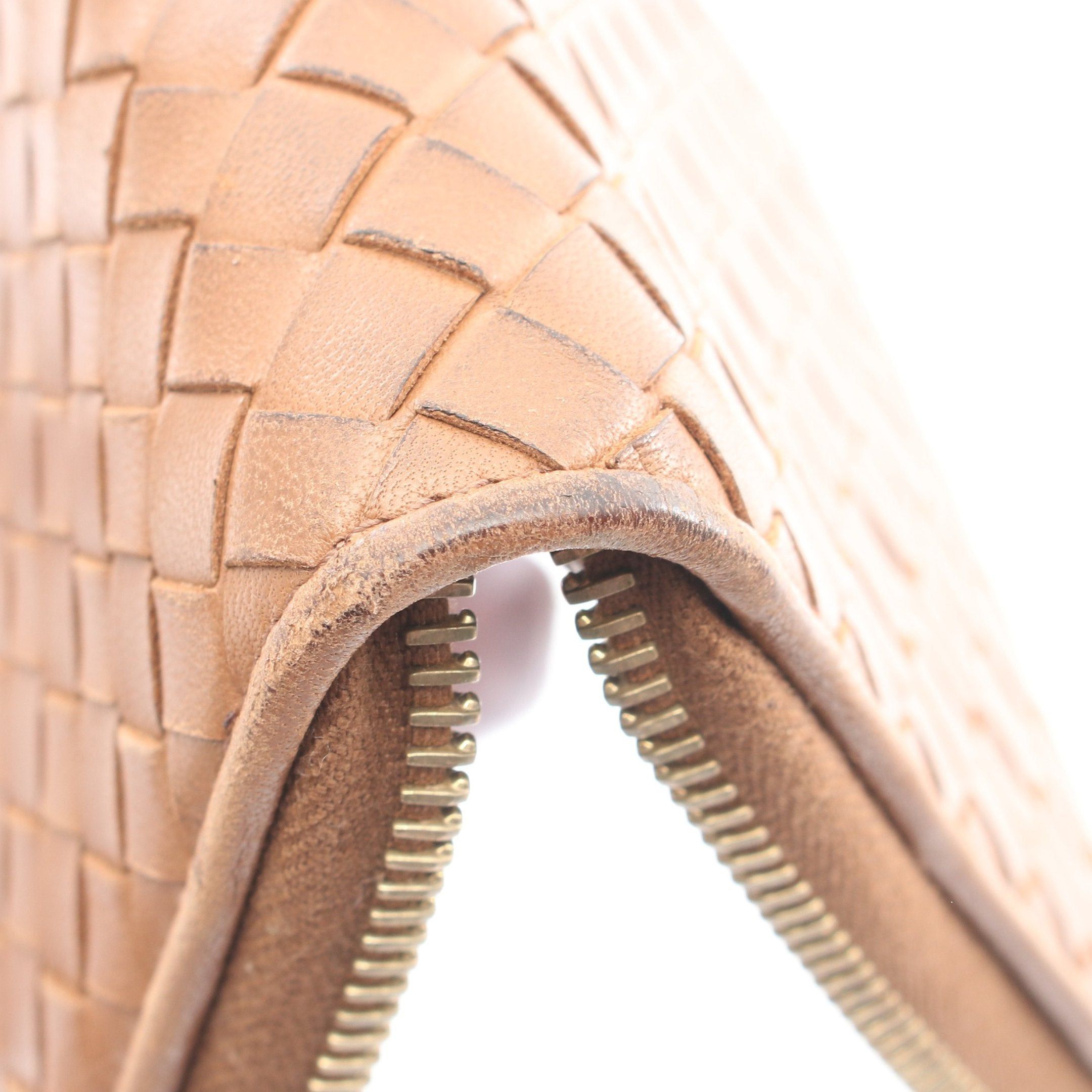 Bottega Veneta Bottega Veneta Intrecciato Round Zipper Bifold Wallet Leather Brown Size ONE SIZE - 9 Thumbnail