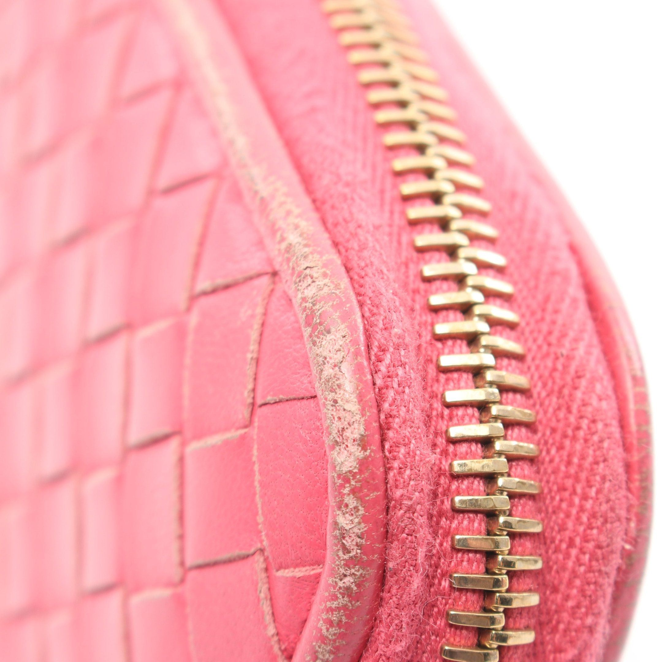 Bottega Veneta Bottega Veneta Intrecciato Round Zipper Long Wallet Leather Pink Size ONE SIZE - 11 Thumbnail