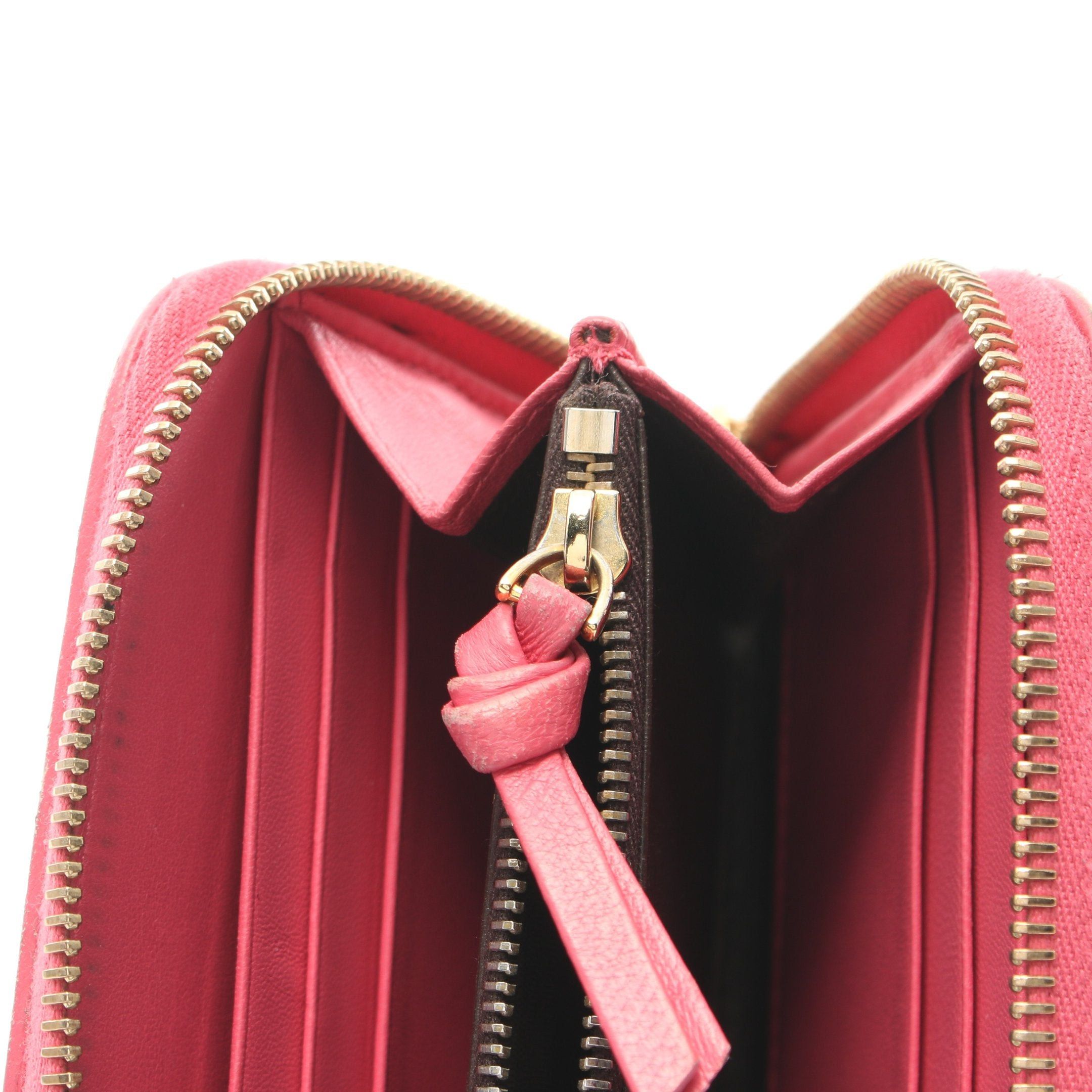 Bottega Veneta Bottega Veneta Intrecciato Round Zipper Long Wallet Leather Pink Size ONE SIZE - 6 Thumbnail