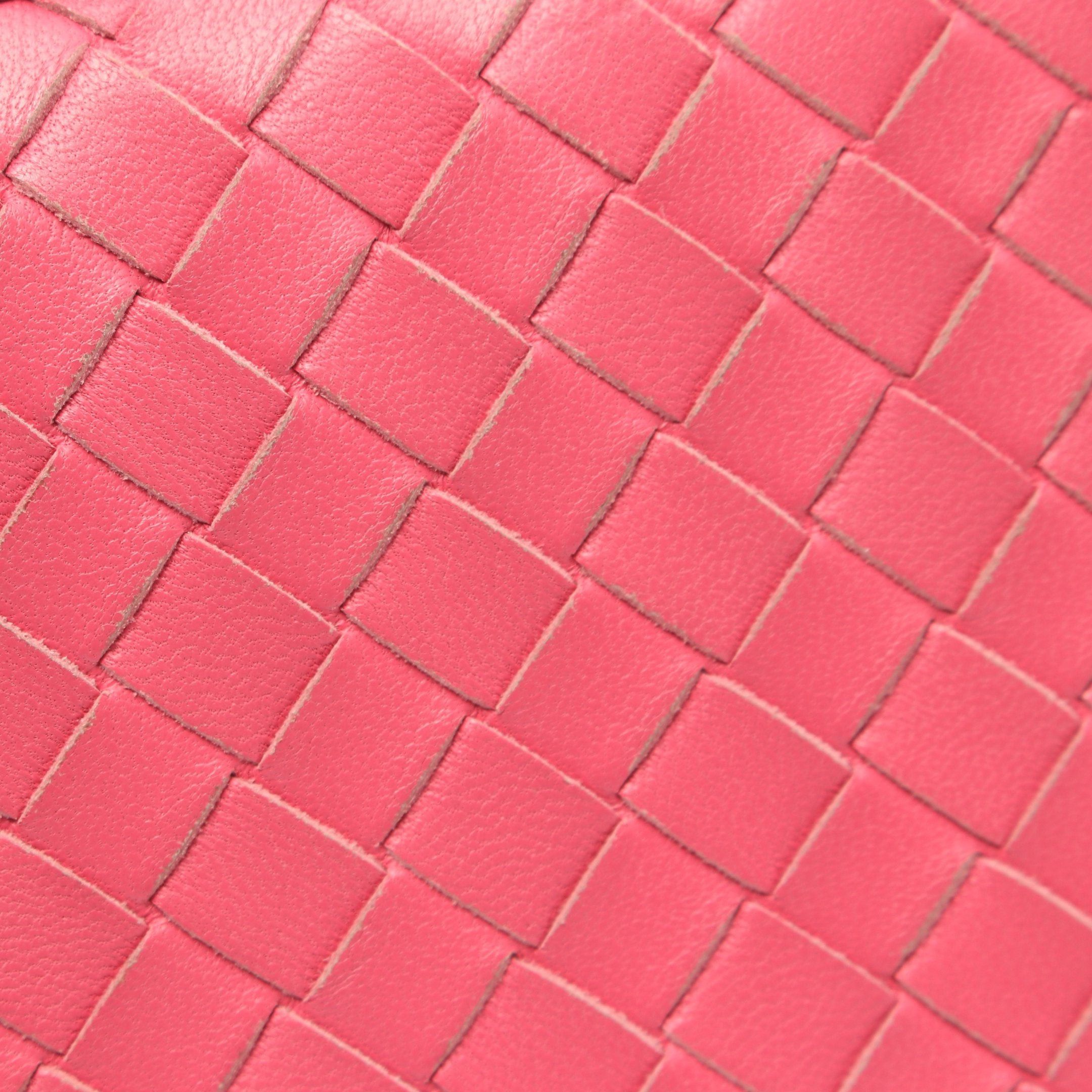 Bottega Veneta Bottega Veneta Intrecciato Round Zipper Long Wallet Leather Pink Size ONE SIZE - 12 Thumbnail