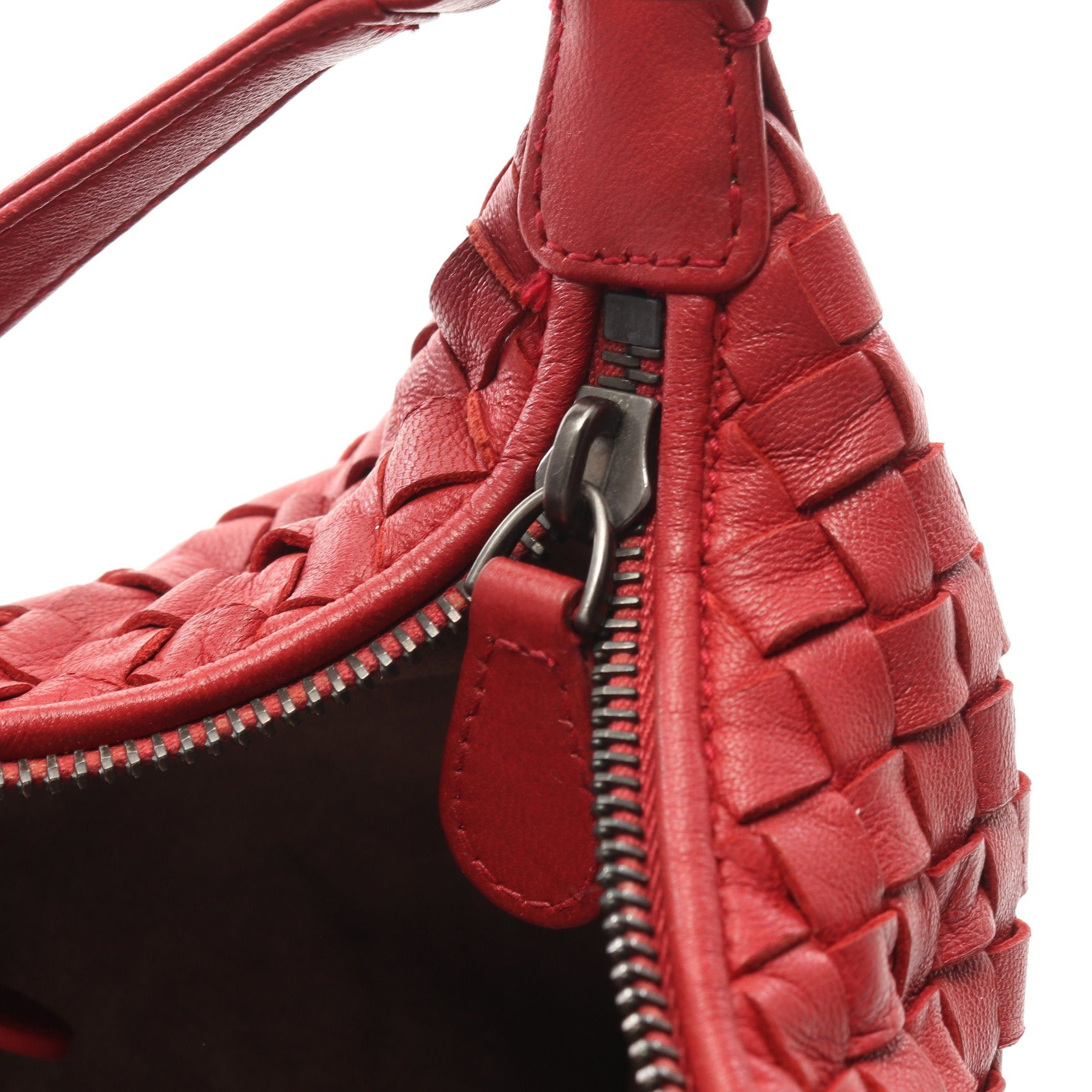 Bottega Veneta Bottega Veneta Intrecciato One Shoulder Bag Leather Red Size ONE SIZE - 10 Thumbnail
