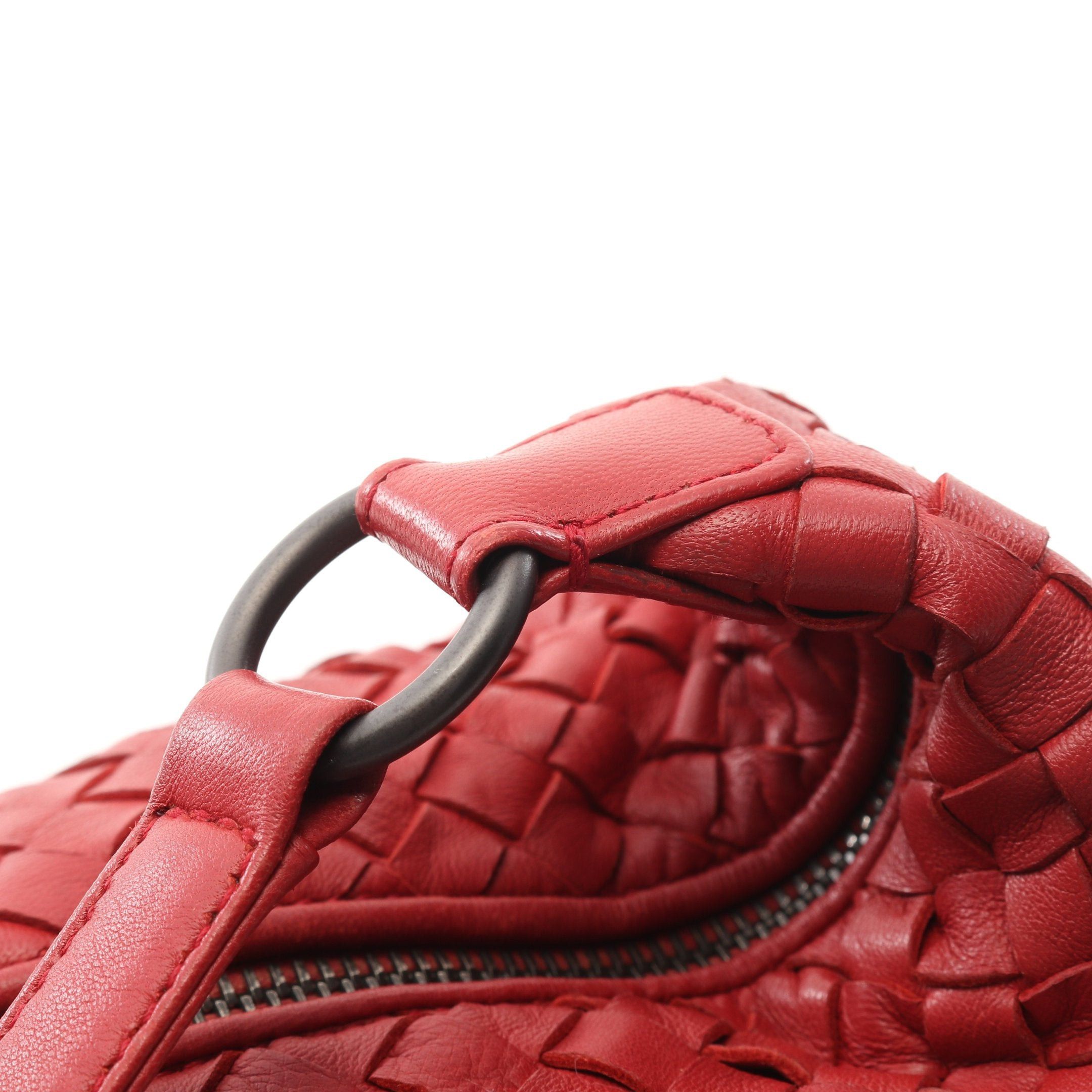 Bottega Veneta Bottega Veneta Intrecciato One Shoulder Bag Leather Red Size ONE SIZE - 7 Thumbnail