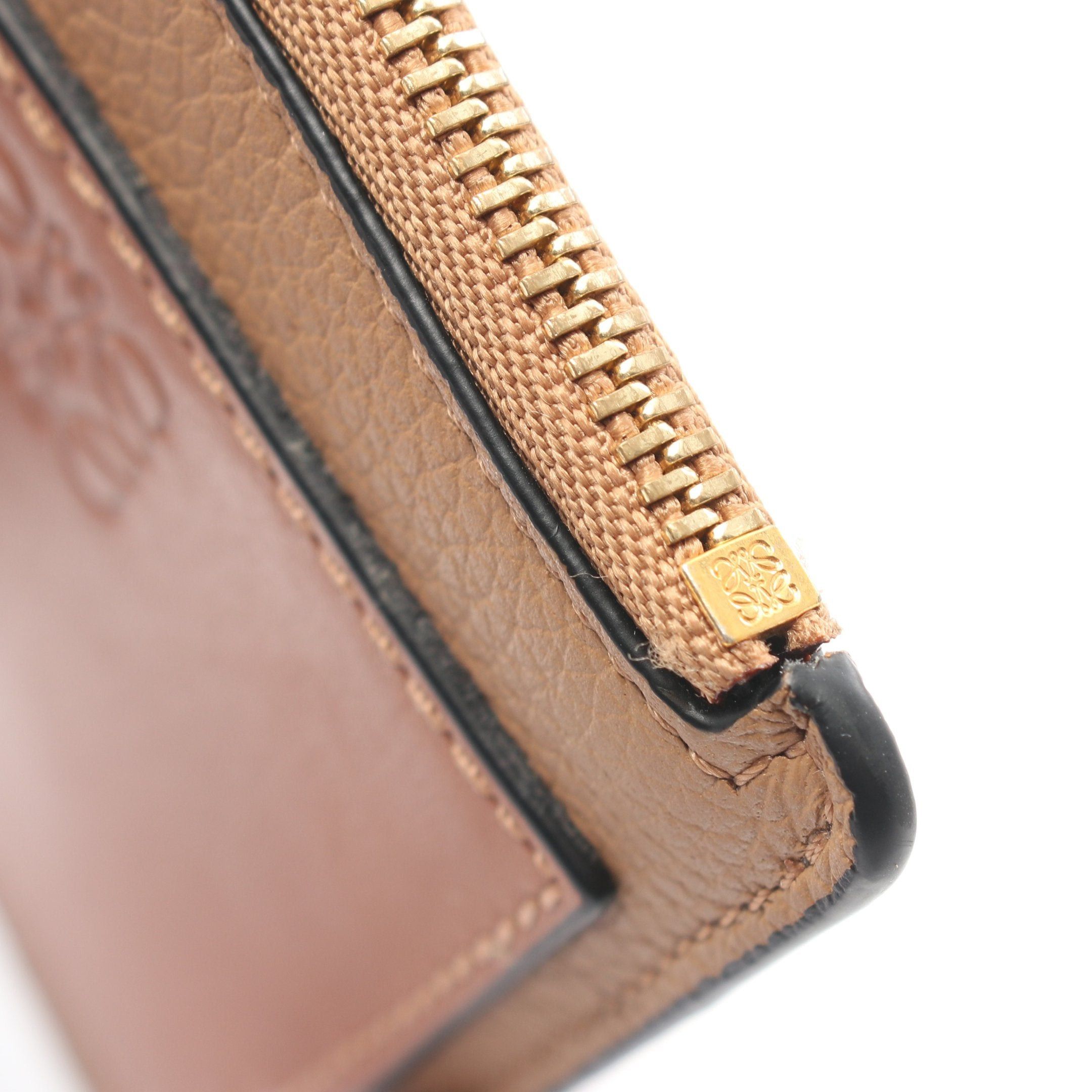 Loewe Loewe Anagram Coin Card Holder Case Purse Leather Brown Size ONE SIZE - 5 Thumbnail