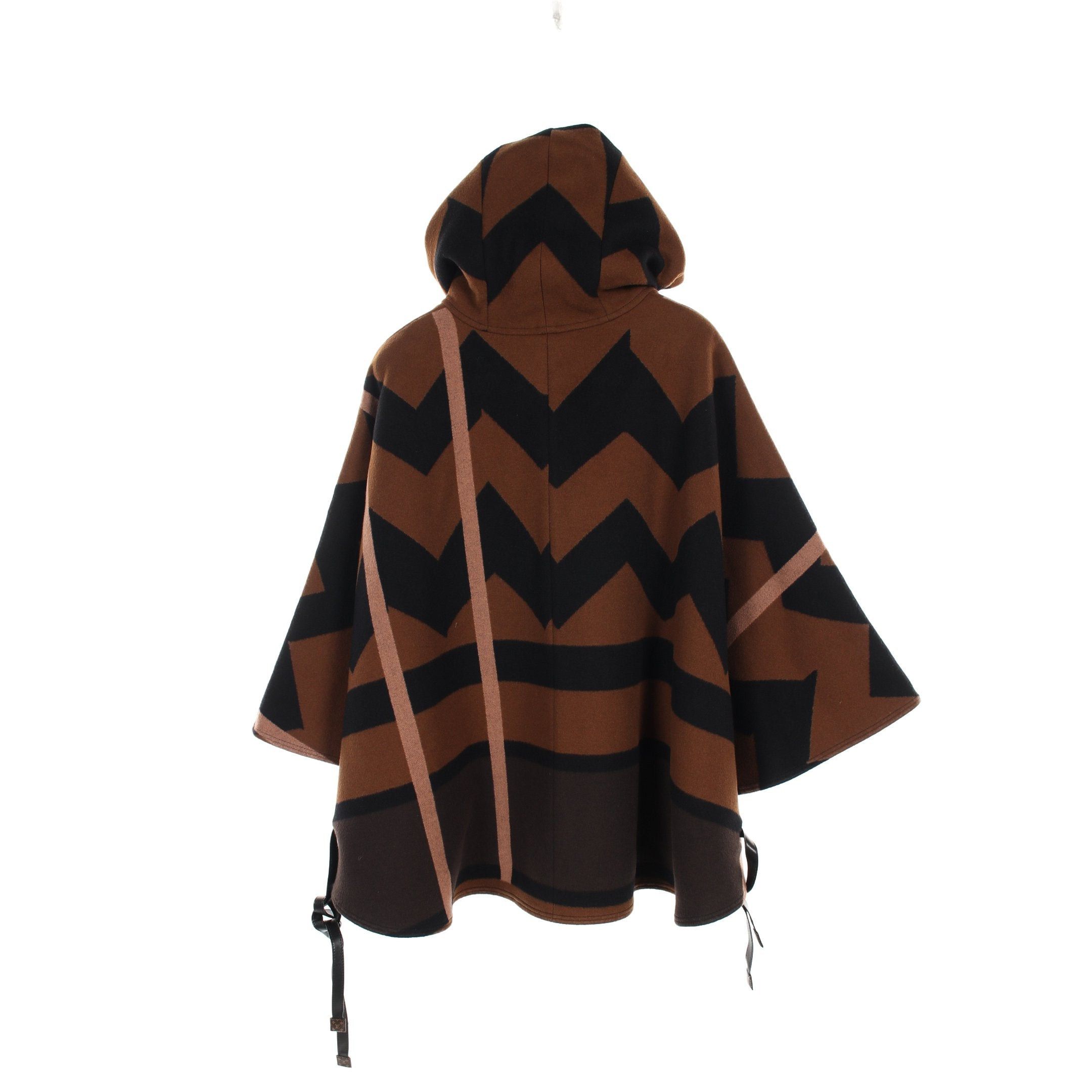 Louis Vuitton Louis Vuitton Poncho Wool Brown Black Pink Hooded Size ONE SIZE - 2 Thumbnail