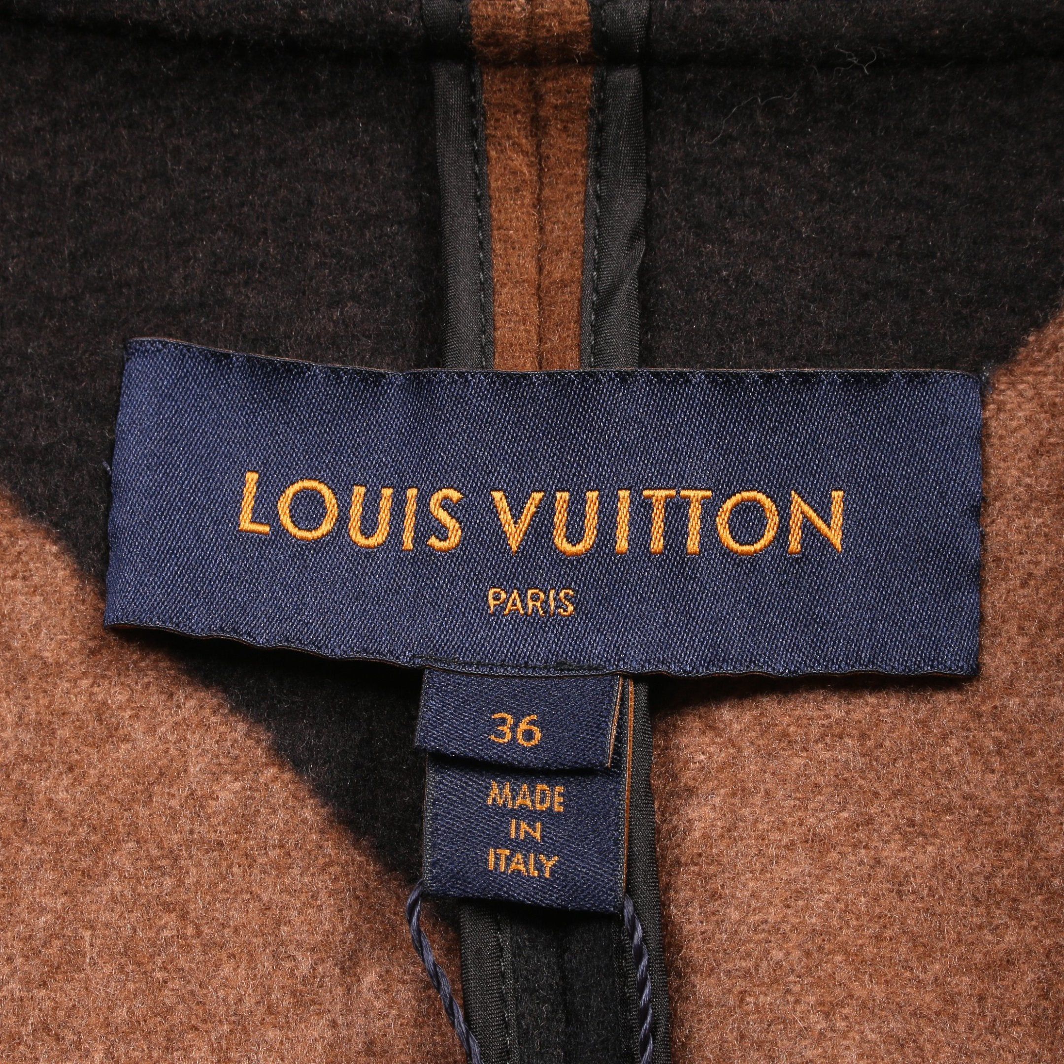 Louis Vuitton Louis Vuitton Poncho Wool Brown Black Pink Hooded Size ONE SIZE - 3 Thumbnail