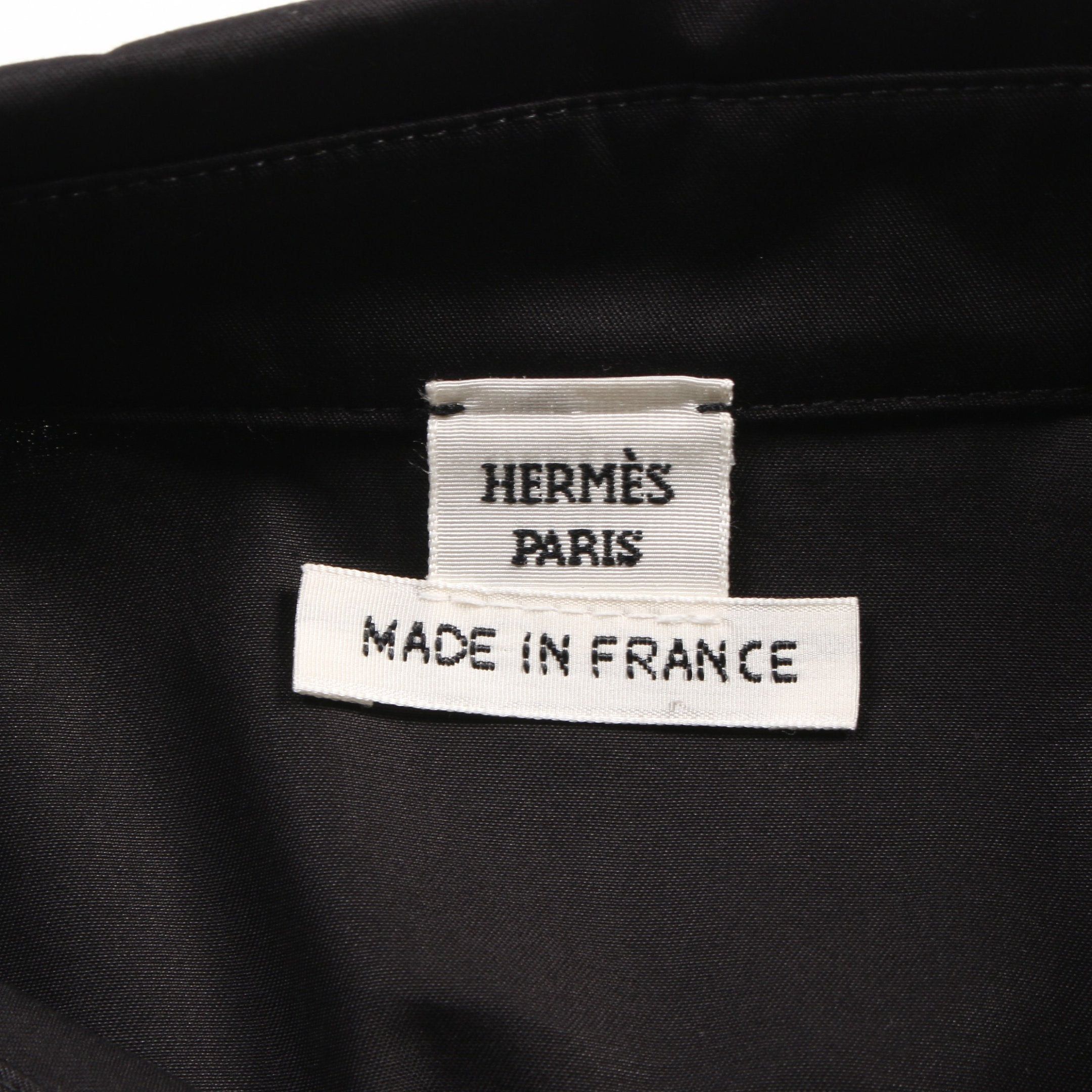 Hermes Hermes Shirt Drawcord Cotton Black Size ONE SIZE - 3 Thumbnail