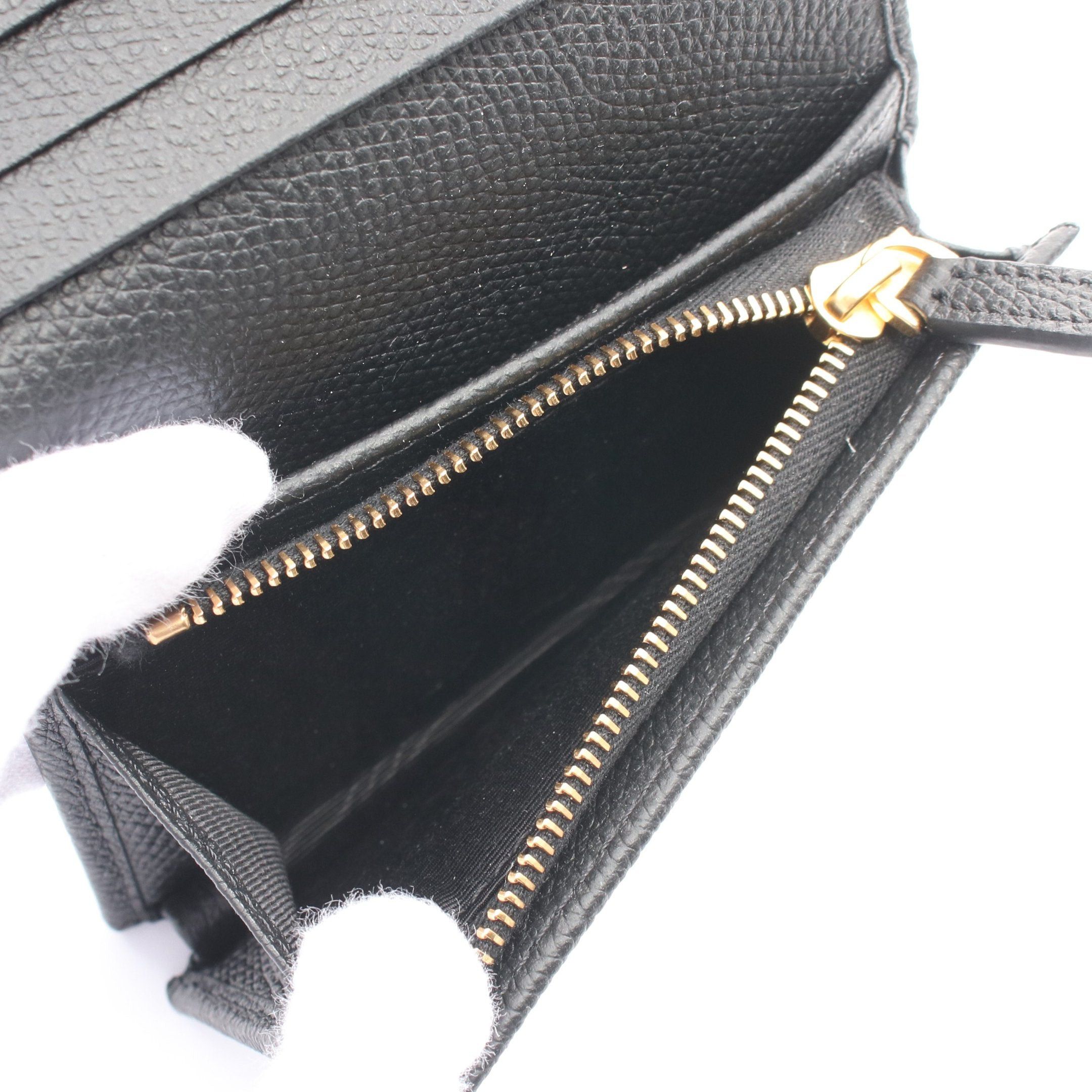 Valentino Valentino V Logo Bi-Fold Wallet Leather Black Size ONE SIZE - 5 Thumbnail
