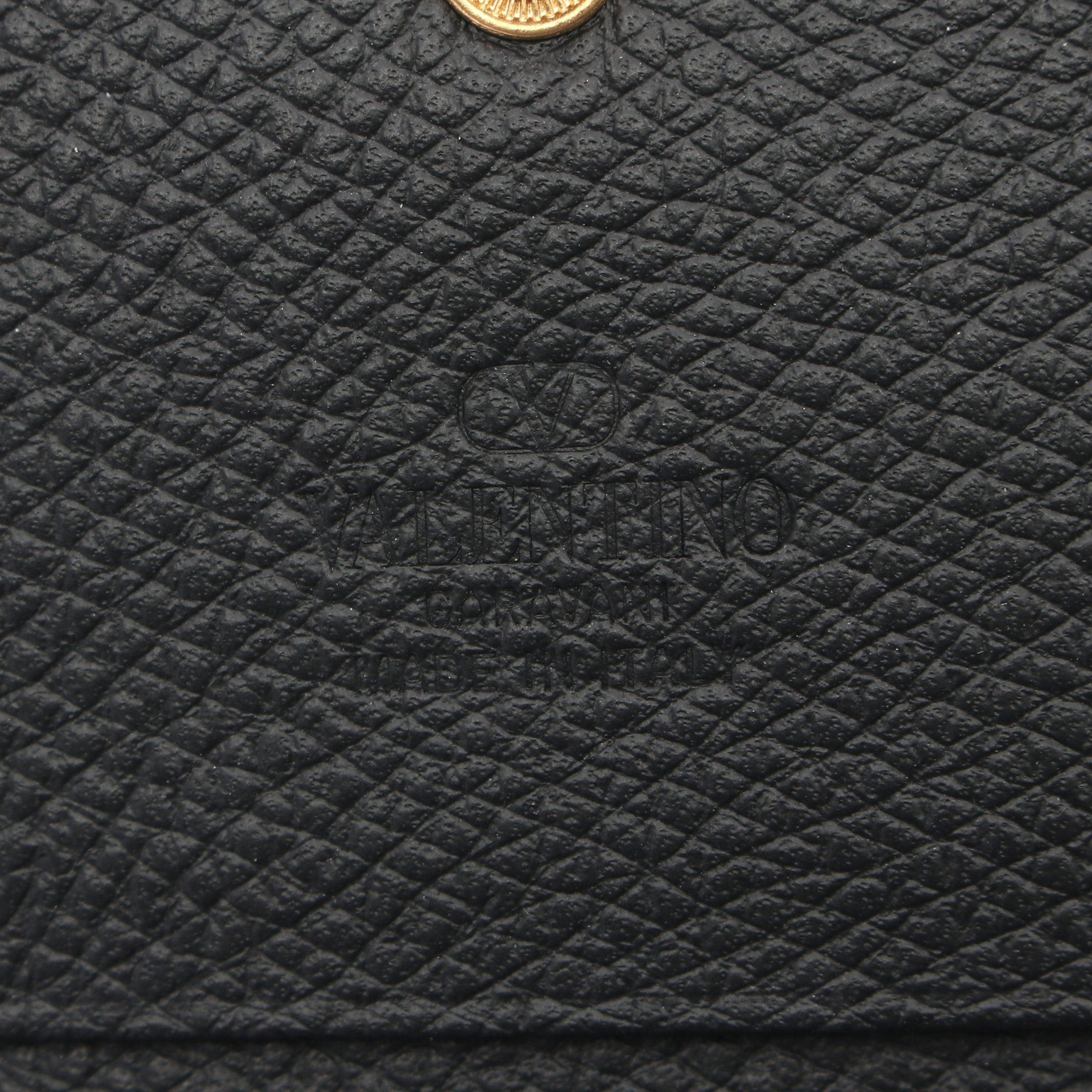 Valentino Valentino V Logo Bi-Fold Wallet Leather Black Size ONE SIZE - 4 Thumbnail