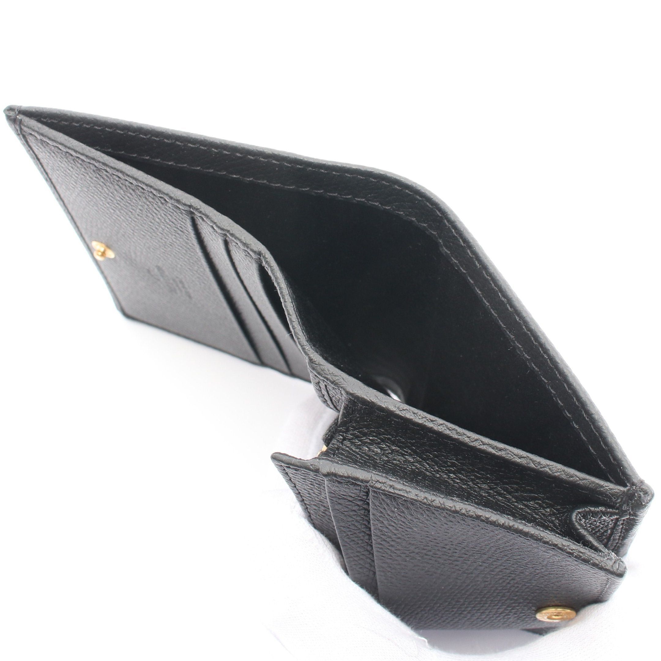 Valentino Valentino V Logo Bi-Fold Wallet Leather Black Size ONE SIZE - 6 Thumbnail