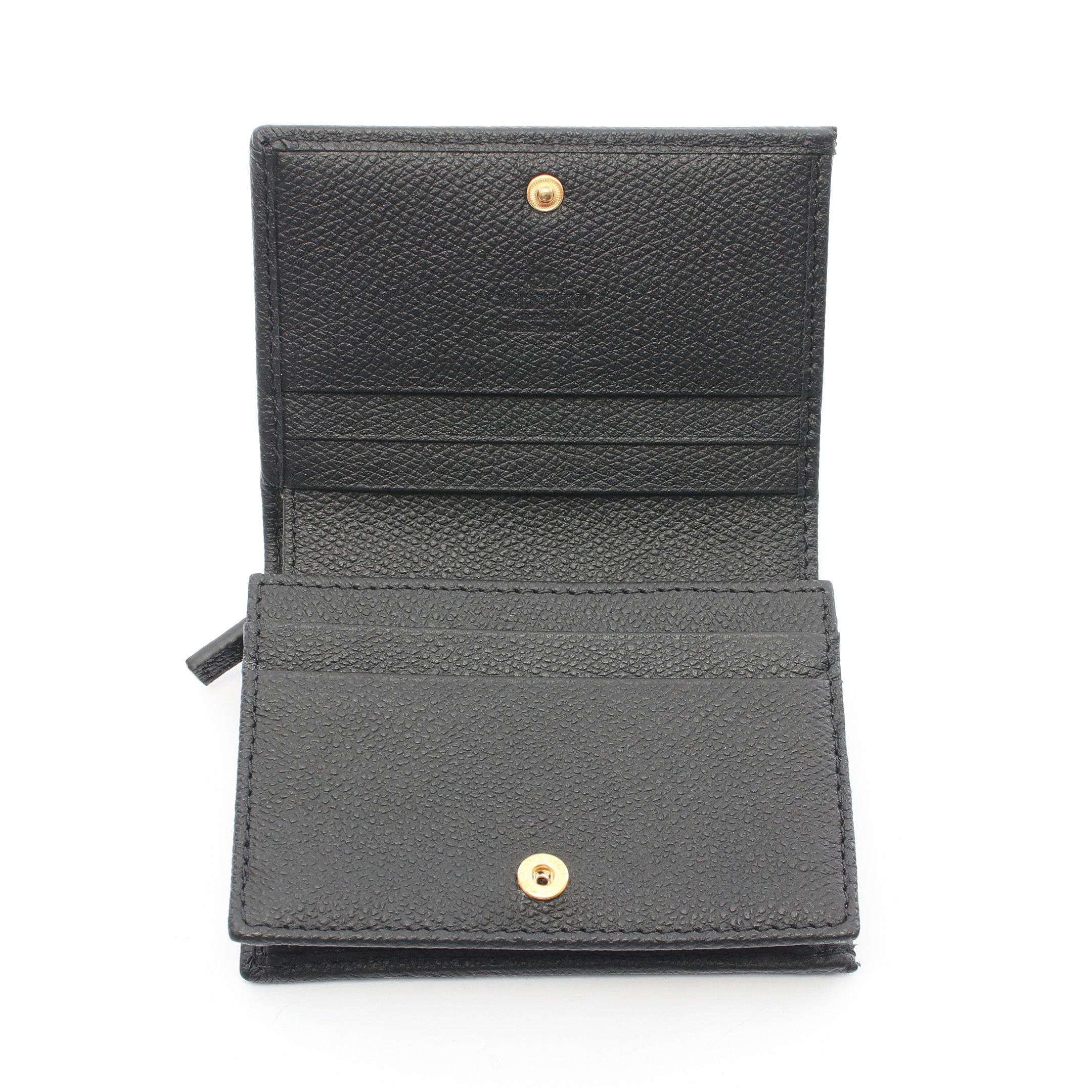 Valentino Valentino V Logo Bi-Fold Wallet Leather Black Size ONE SIZE - 3 Thumbnail