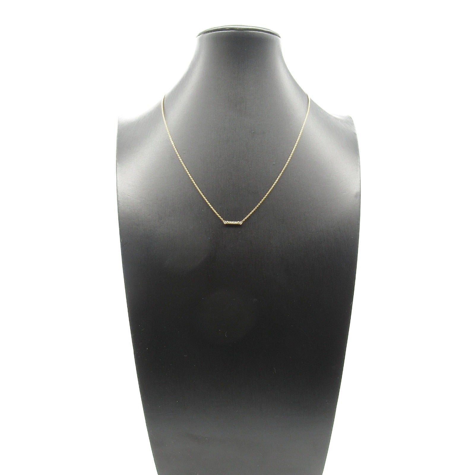 Tiffany & Co. Tiffany Co Fleur-De-Lis Stem Diamond Necklace K18Pg (Pink Gold) Clear Size ONE SIZE - 8 Thumbnail