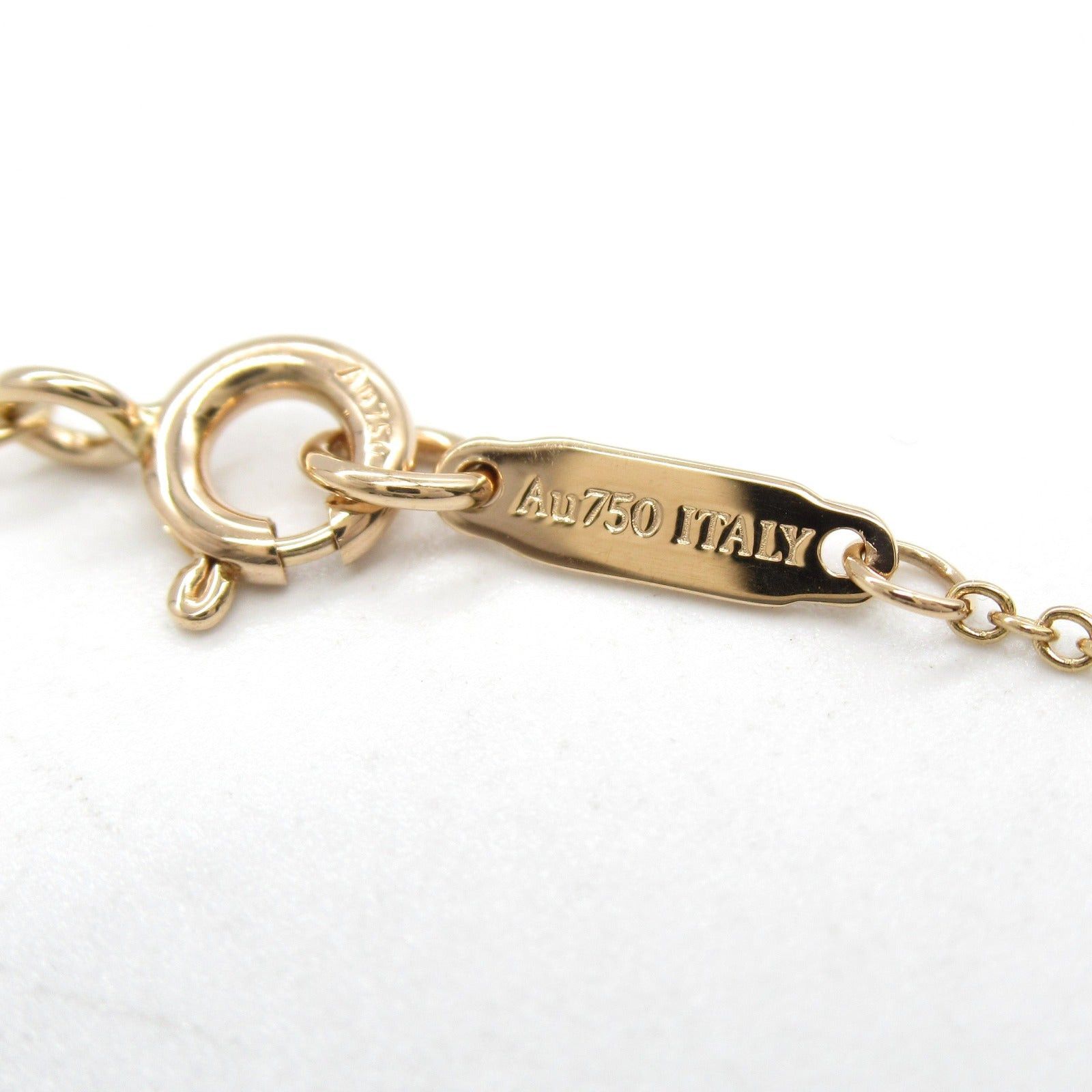 Tiffany & Co. Tiffany Co Fleur-De-Lis Stem Diamond Necklace K18Pg (Pink Gold) Clear Size ONE SIZE - 5 Thumbnail