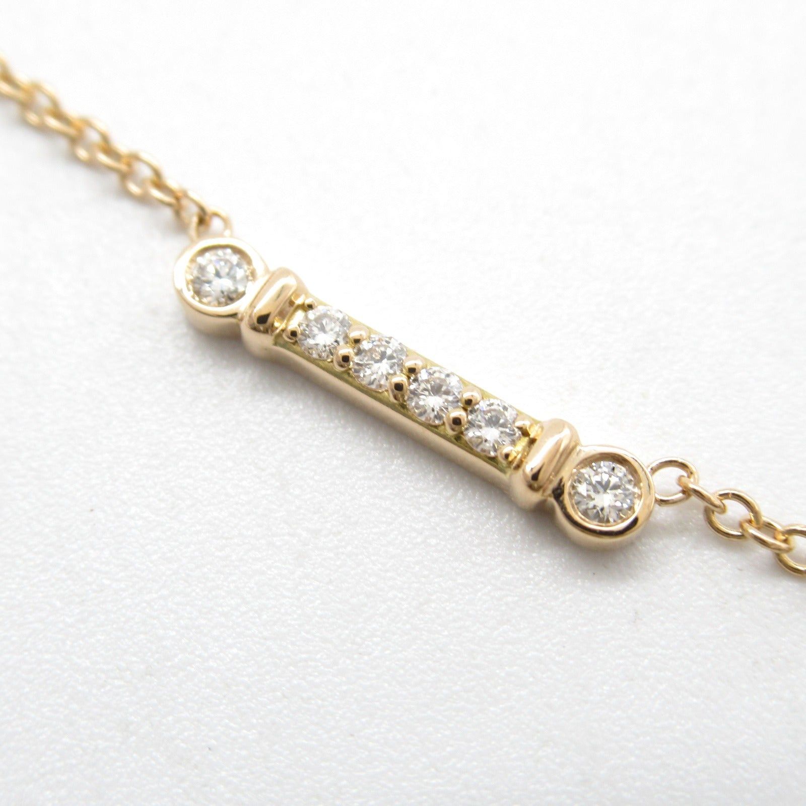 Tiffany & Co. Tiffany Co Fleur-De-Lis Stem Diamond Necklace K18Pg (Pink Gold) Clear Size ONE SIZE - 6 Thumbnail